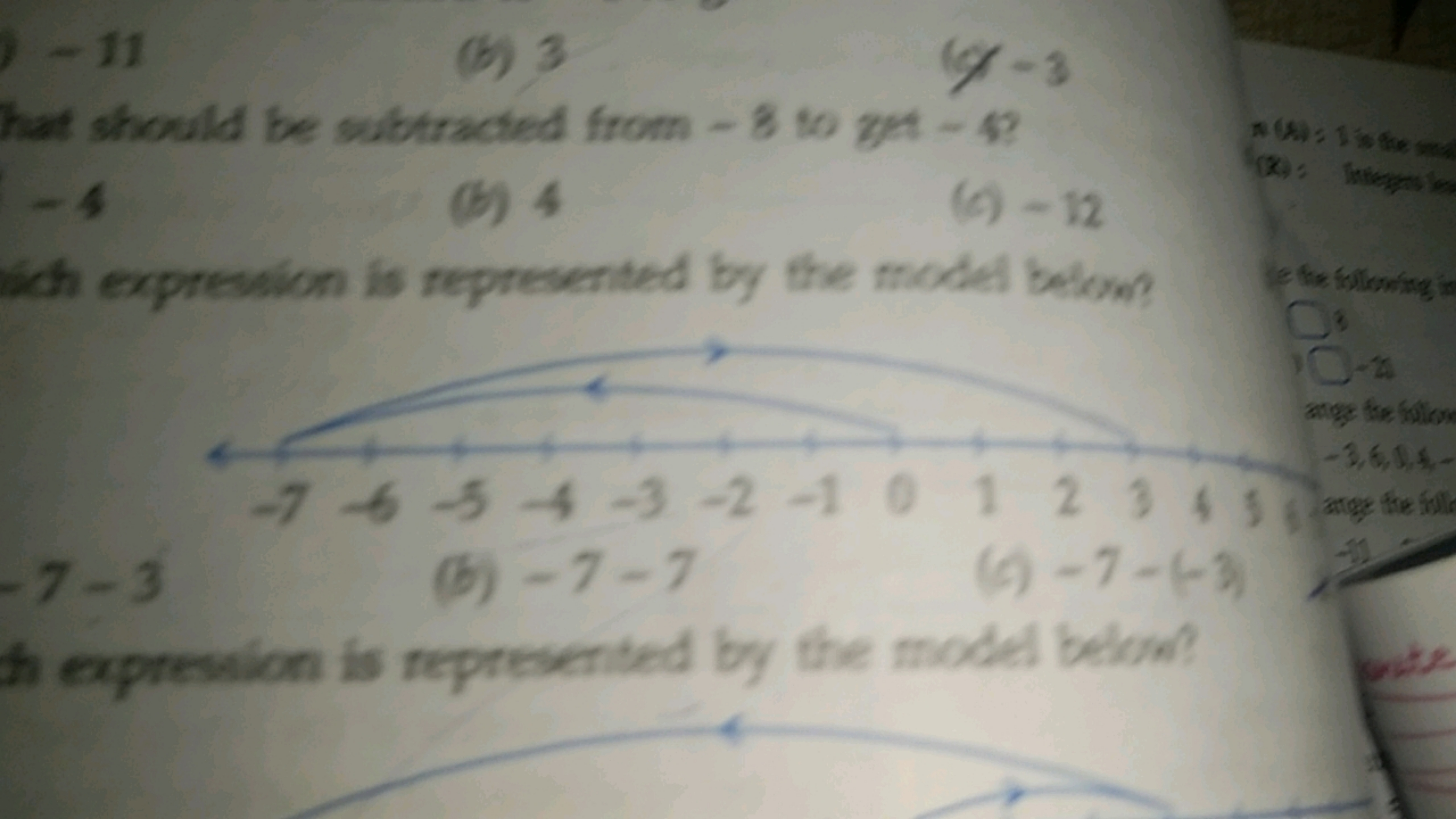 −11
hat showild be wubtracted from - 8 to 834−4 ?
−4
(b) 4
(c) - 12
lo