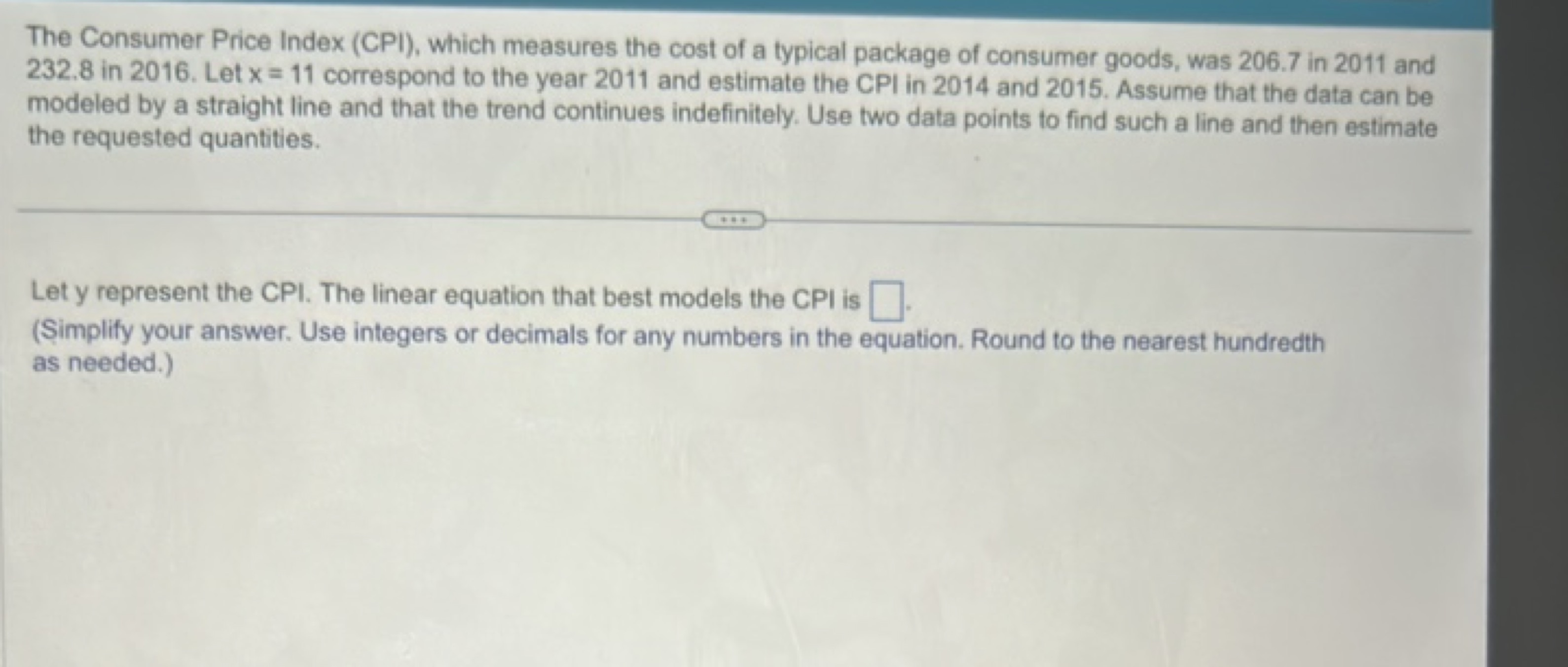 The Consumer Price Index (CPI), which measures the cost of a typical p