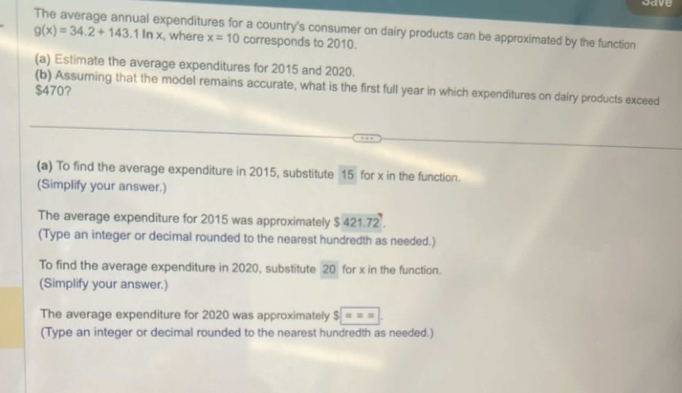 The average annual expenditures for a country's consumer on dairy prod