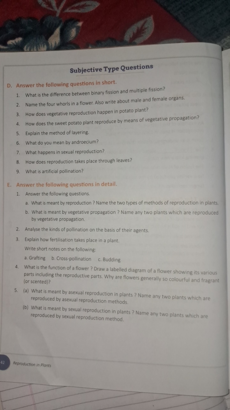 Subjective Type Questions
D. Answer the following questions in short.
