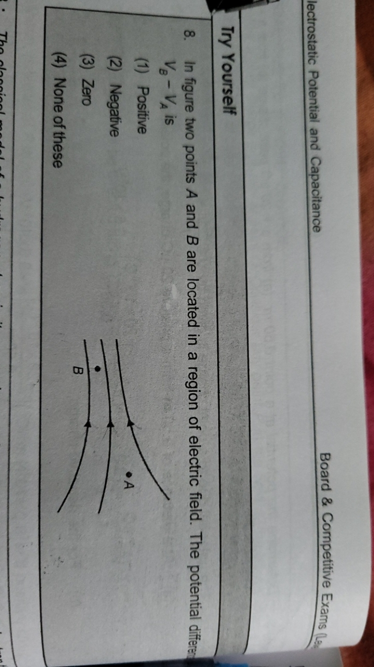 lectrostatic Potential and Capacitance
Board \& Competitive Exams L0​,