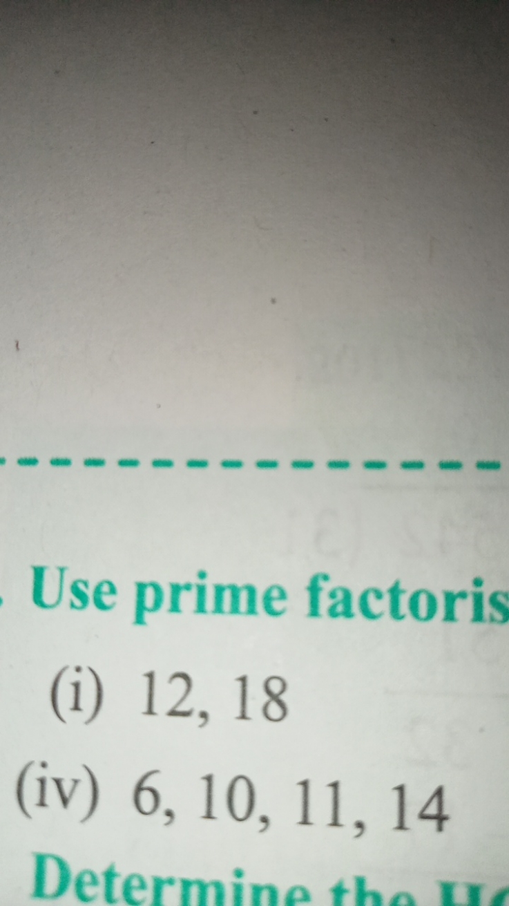 Use prime factoris
(i) 12,18
(iv) 6,10,11,14