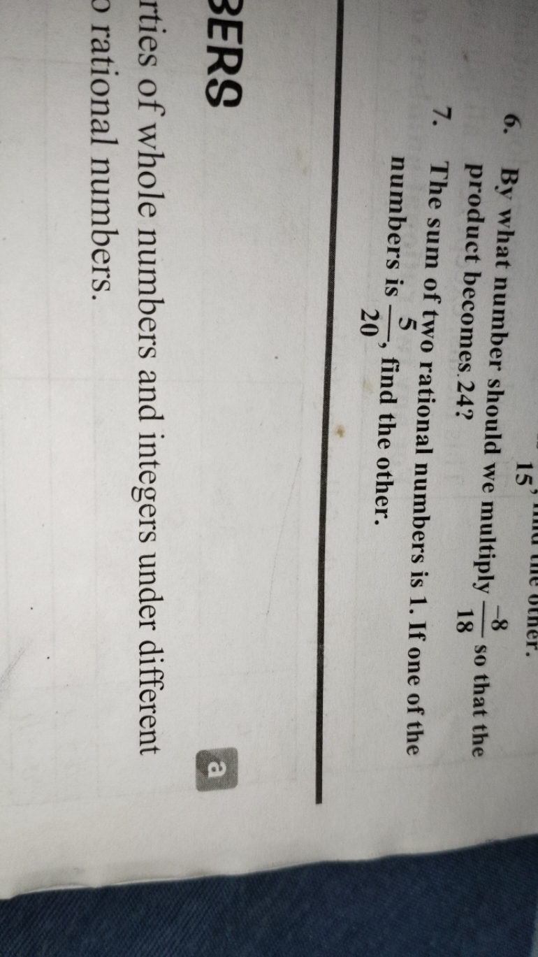 6. By what number should we multiply 18−8​ so that the product becomes