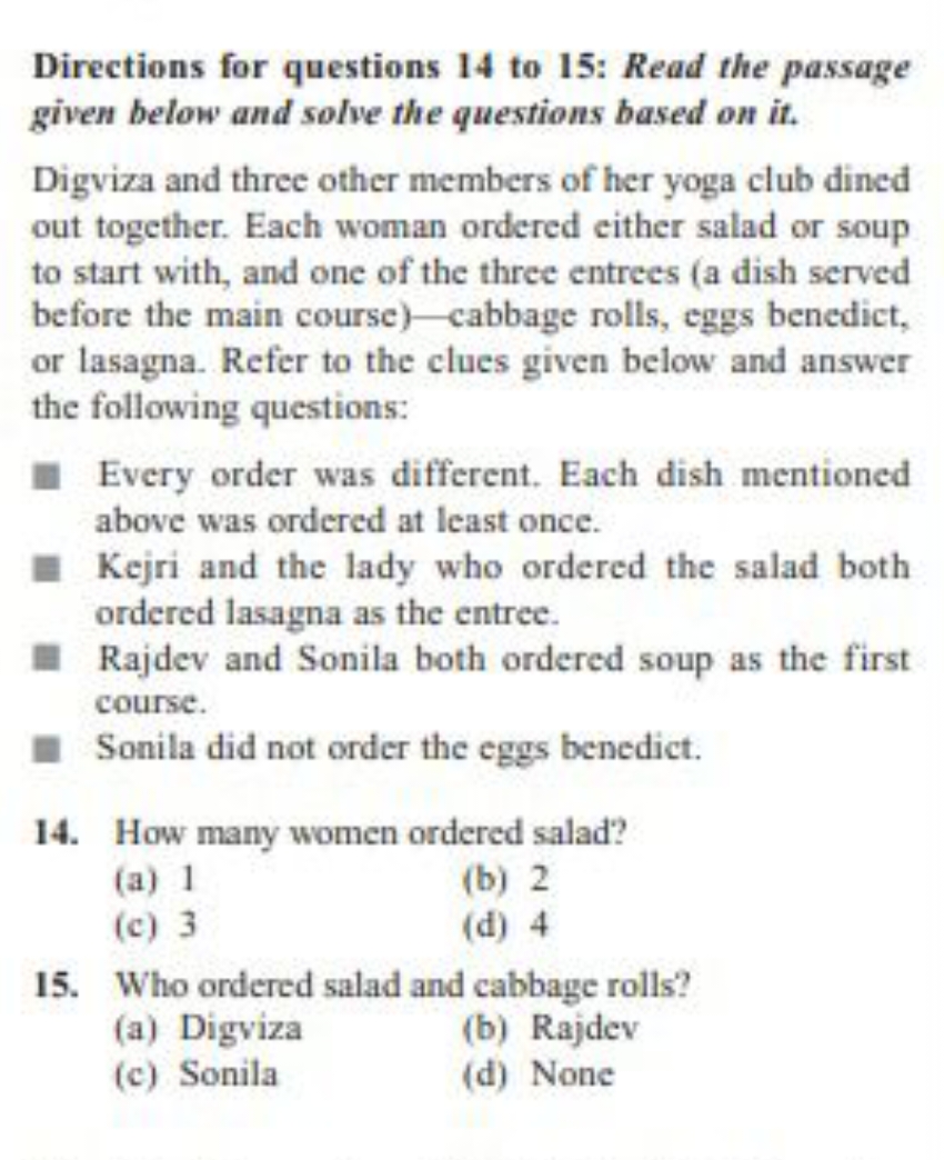 Directions for questions 14 to 15 : Read the passage given below and s