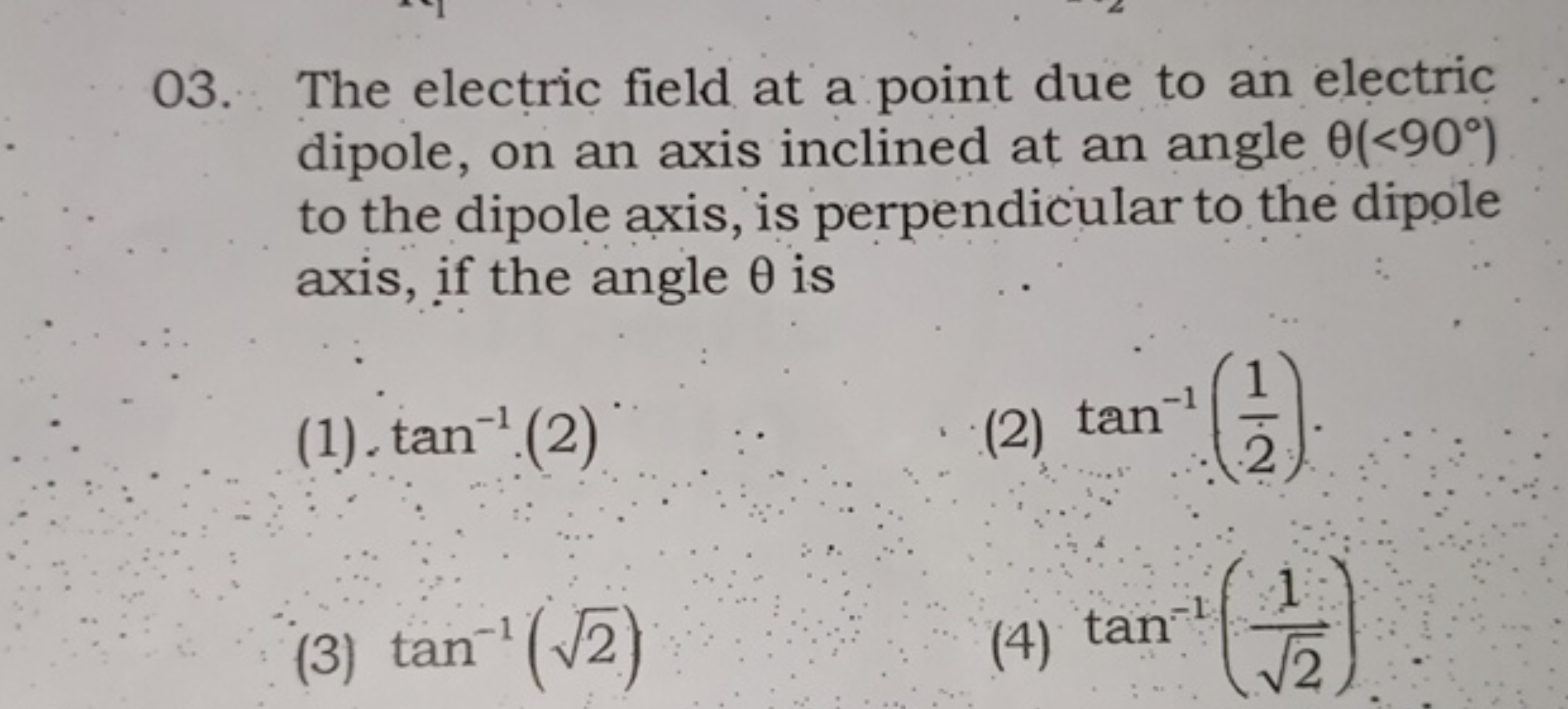 03. The electric field at a point due to an electric dipole, on an axi