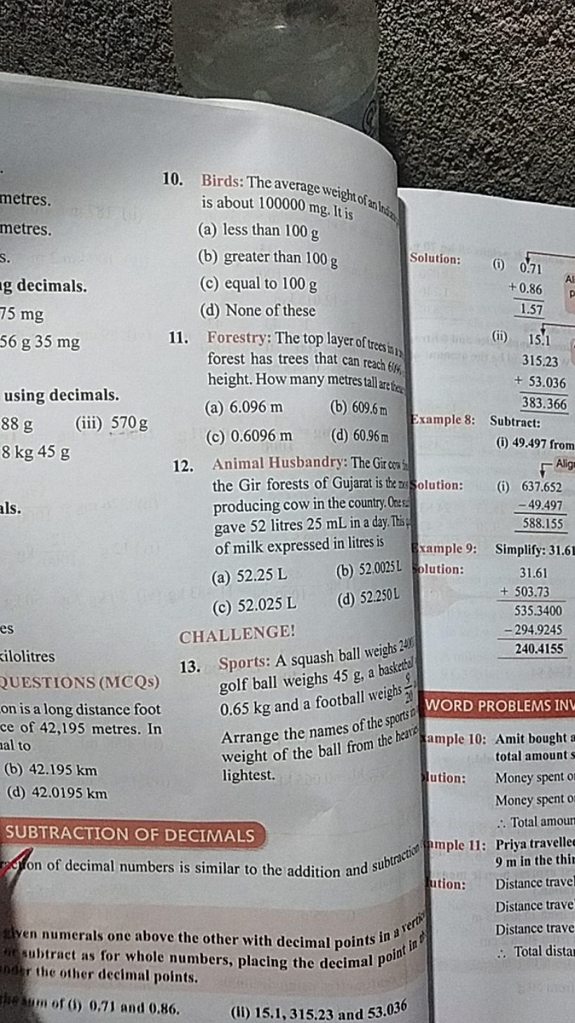 is about 100000 mg . It is
(a) less than 100 g
(b) greater than 100 g
