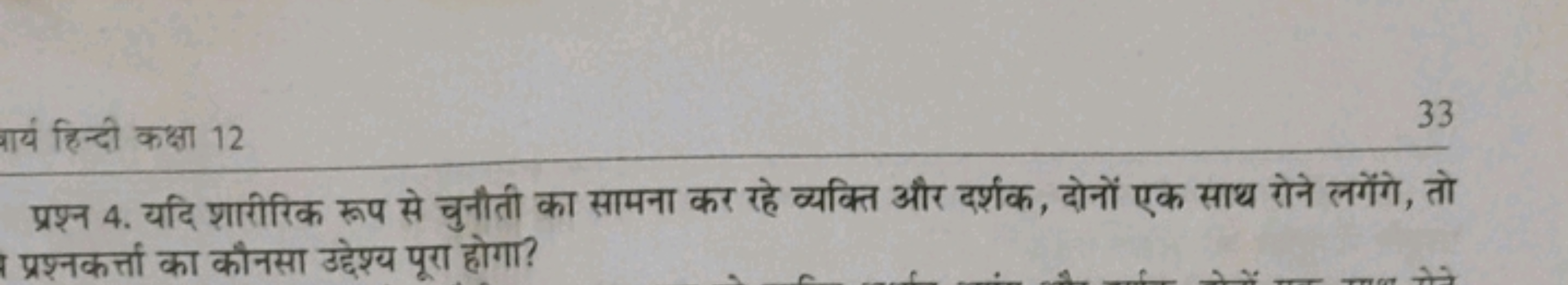 हिन्दी कक्षा 12
33
प्रश्न 4. यदि शारीरिक रूप से चुनौती का सामना कर रहे