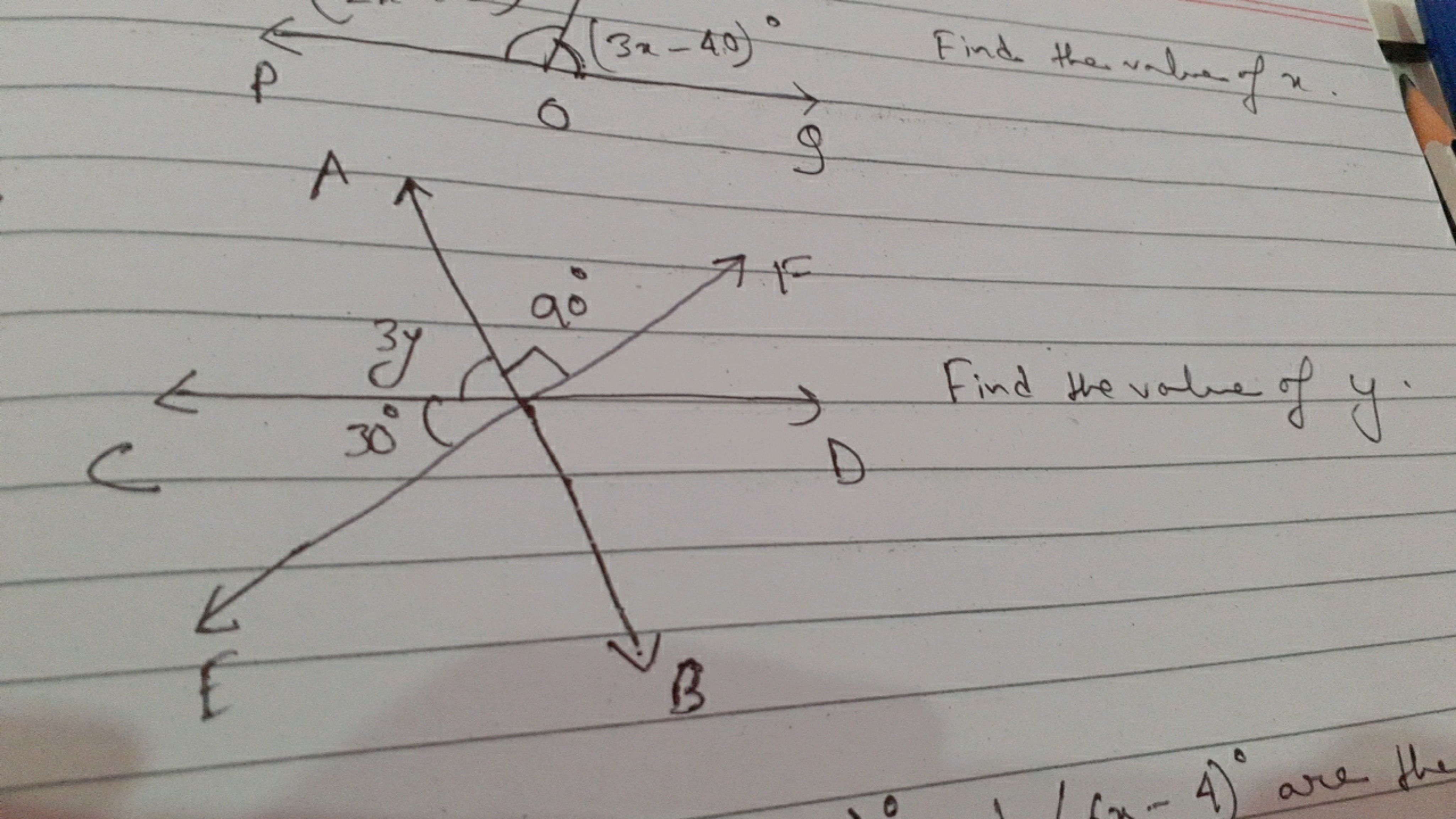 Find the raver fx

Find the value of y.