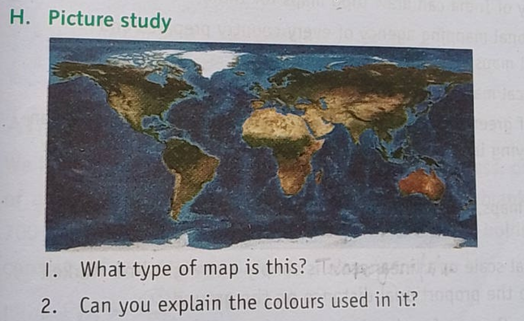 H. Picture study
I. What type of map is this?
2. Can you explain the c