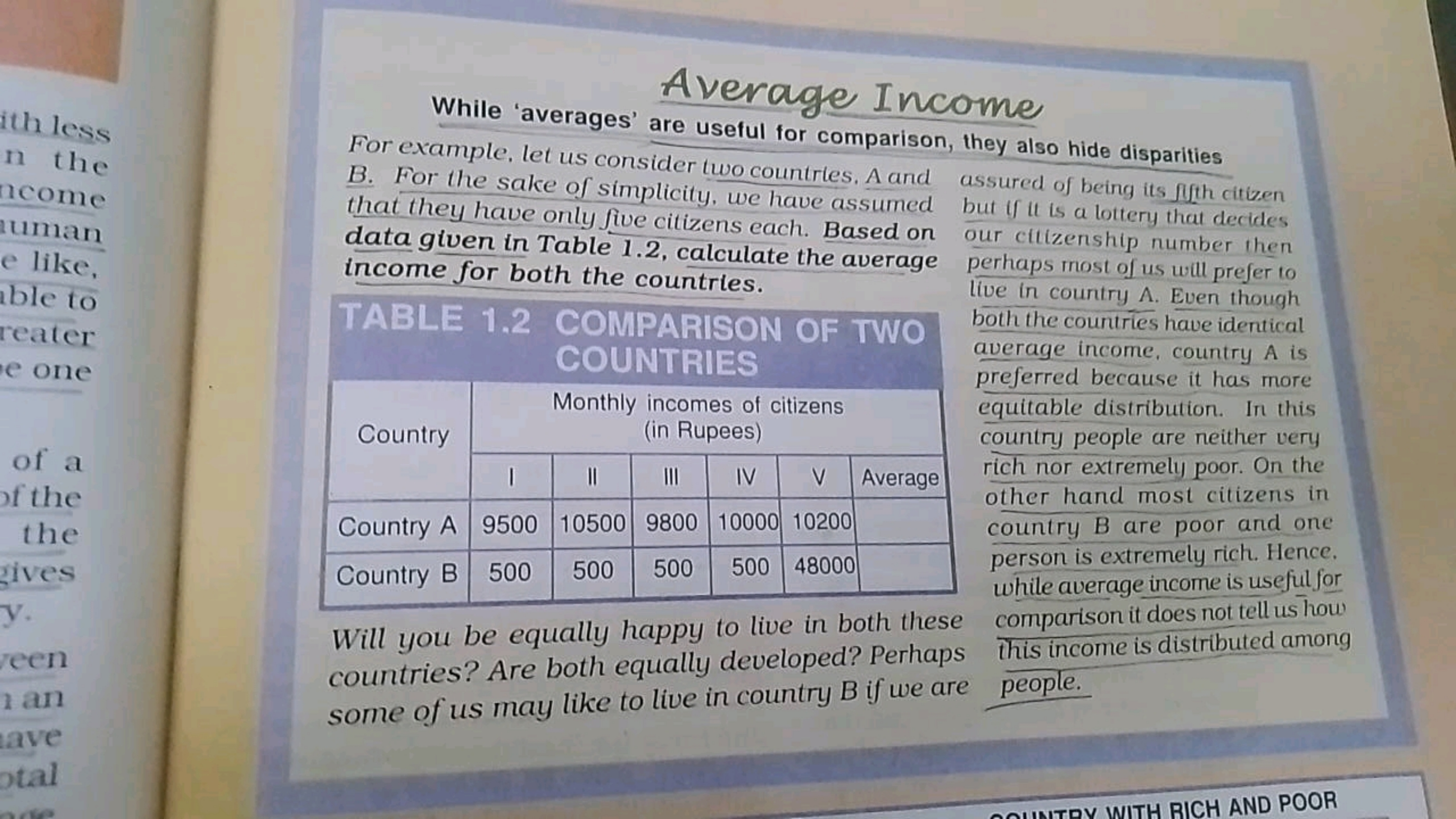 While 'averages' are useful for comparison, For example, let us consid