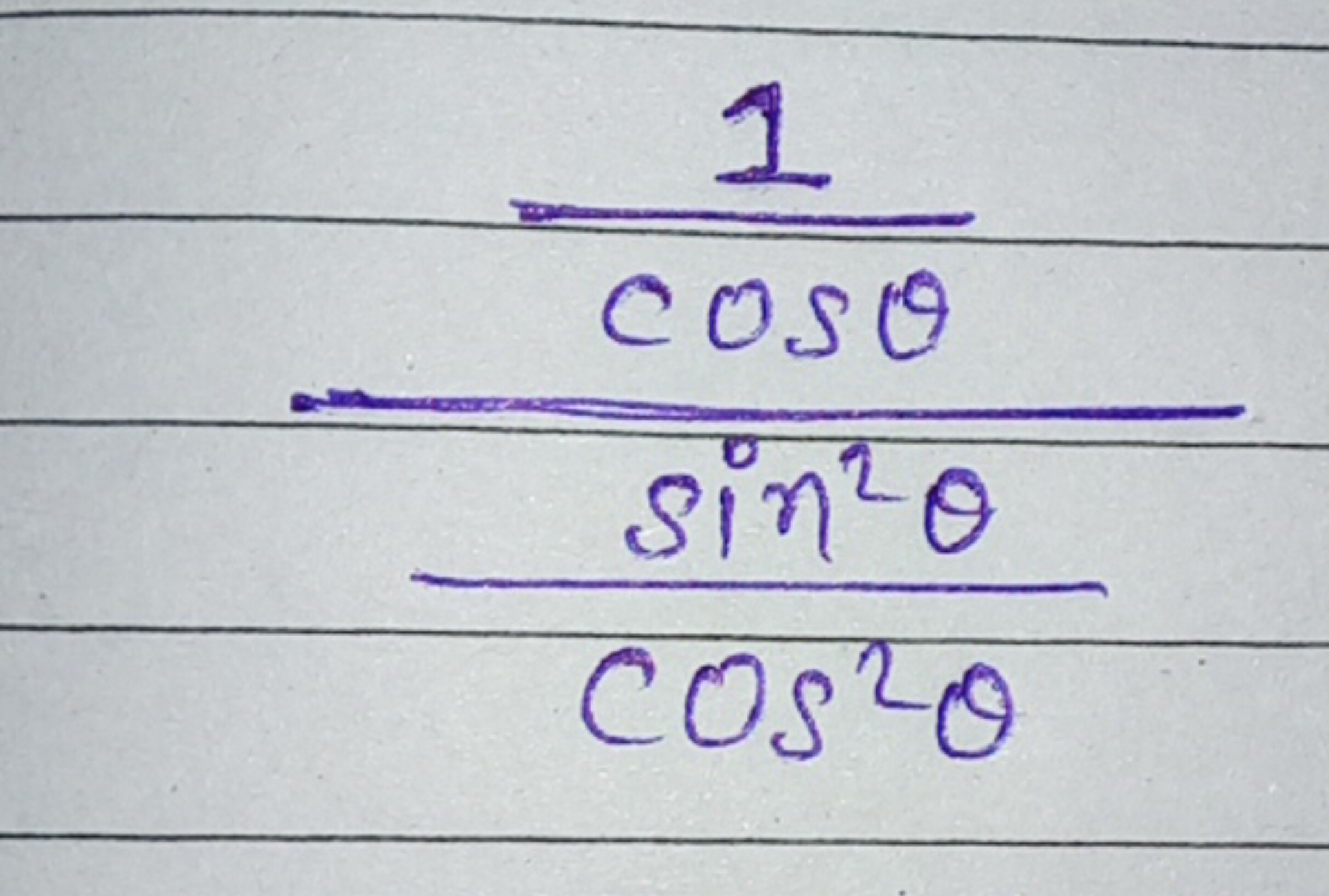 cos2θsin2θ​cosθ1​​