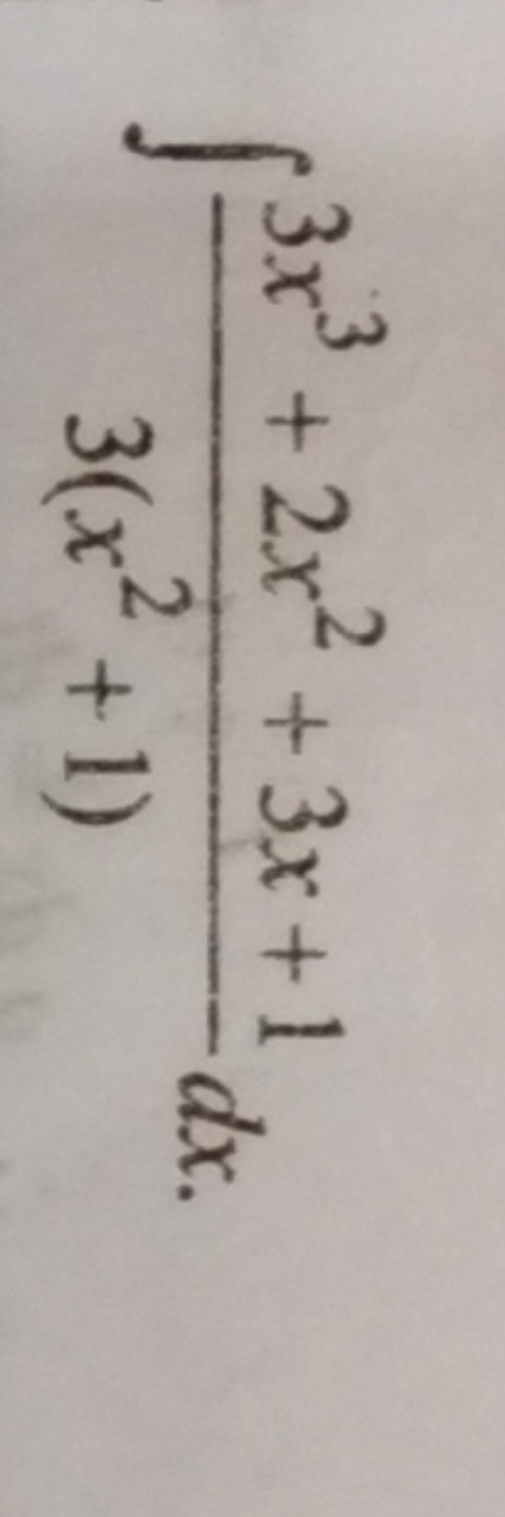 ∫3(x2+1)3x3+2x2+3x+1​dx