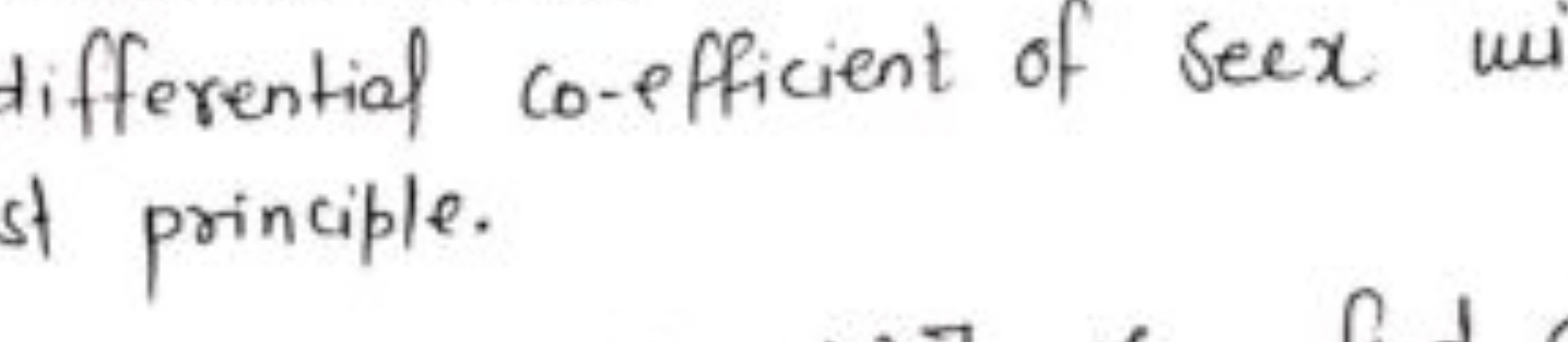 differential coefficient of secx wi st principle.