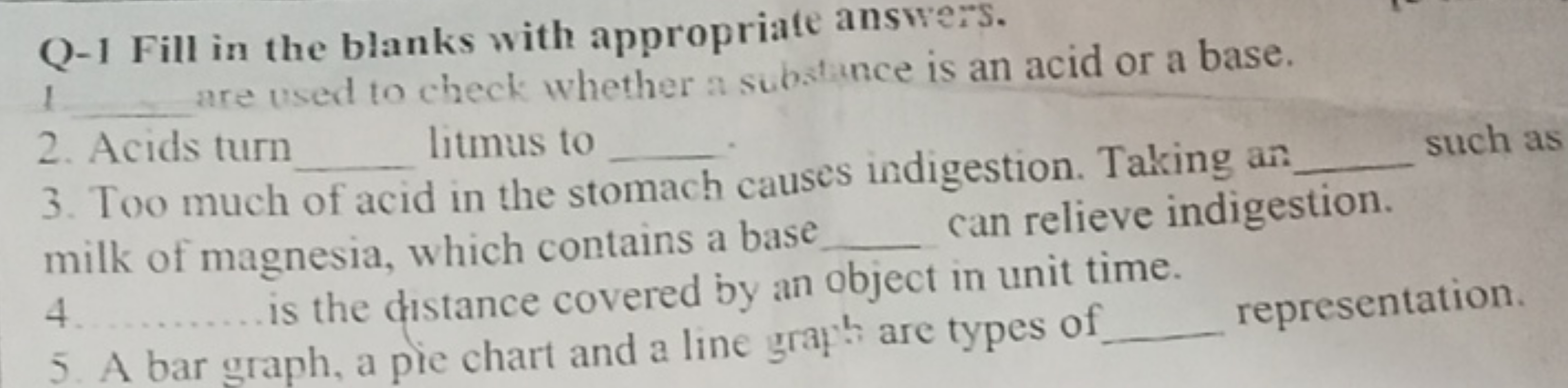 Q-1 Fill in the blanks with appropriate answers.
1  are used to check 