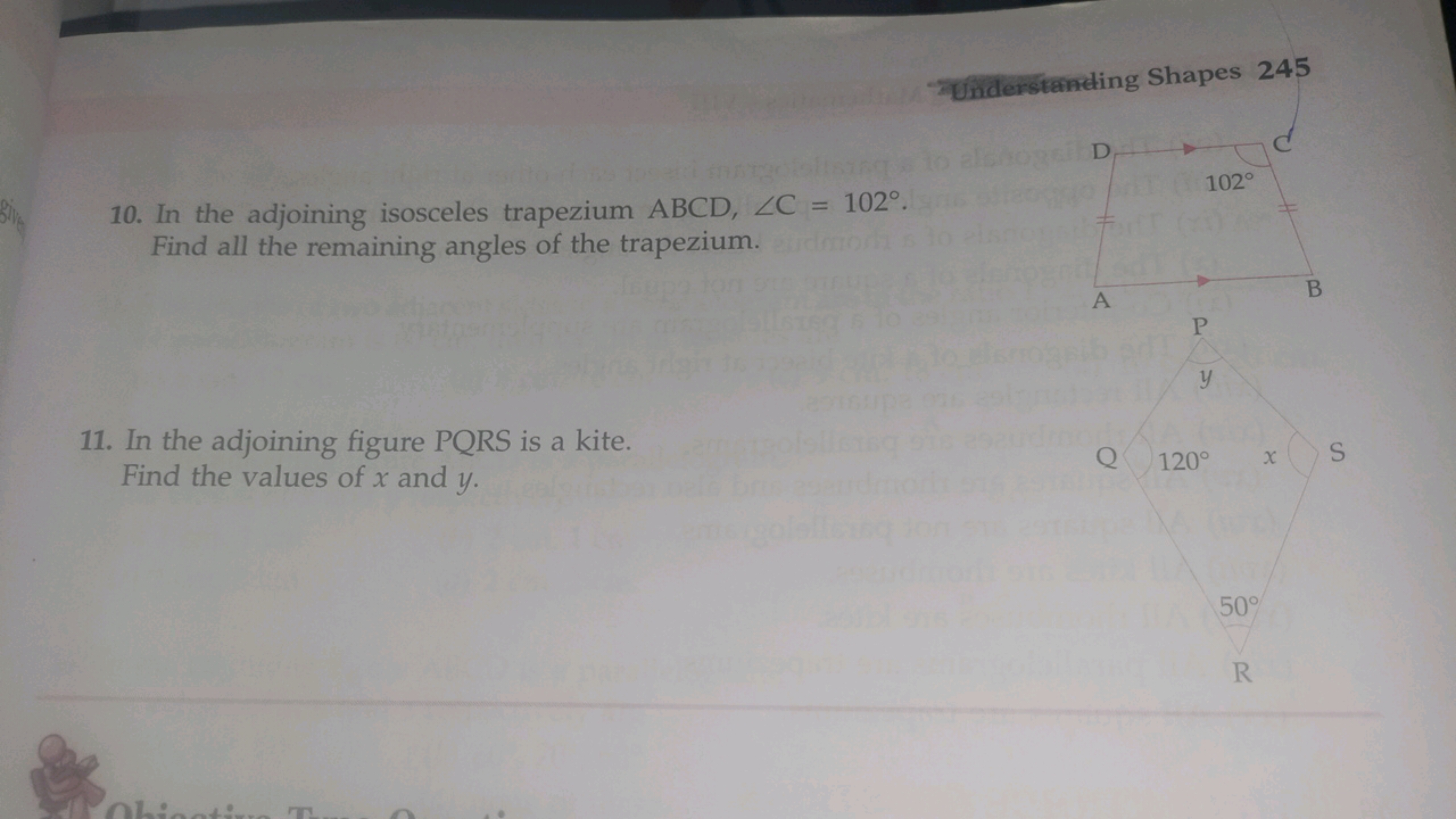 Understanding Shapes 245
10. In the adjoining isosceles trapezium ABCD