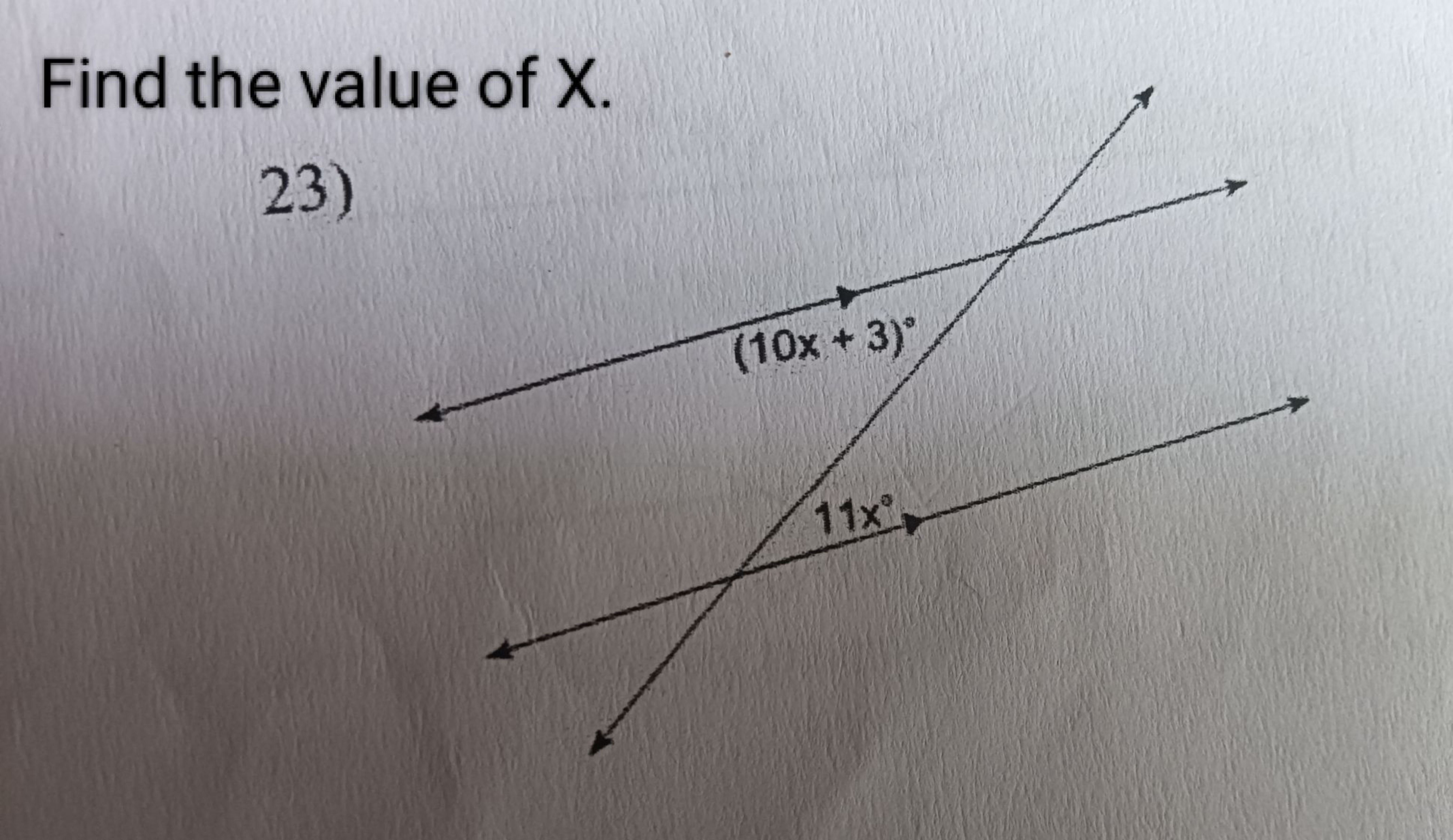 Find the value of X.
23)