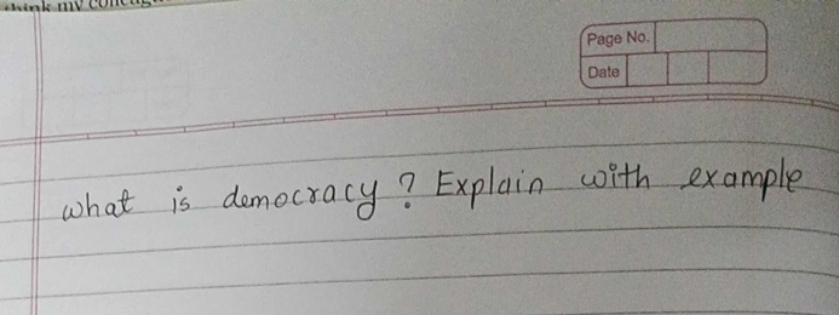 What is democracy? Explain with example