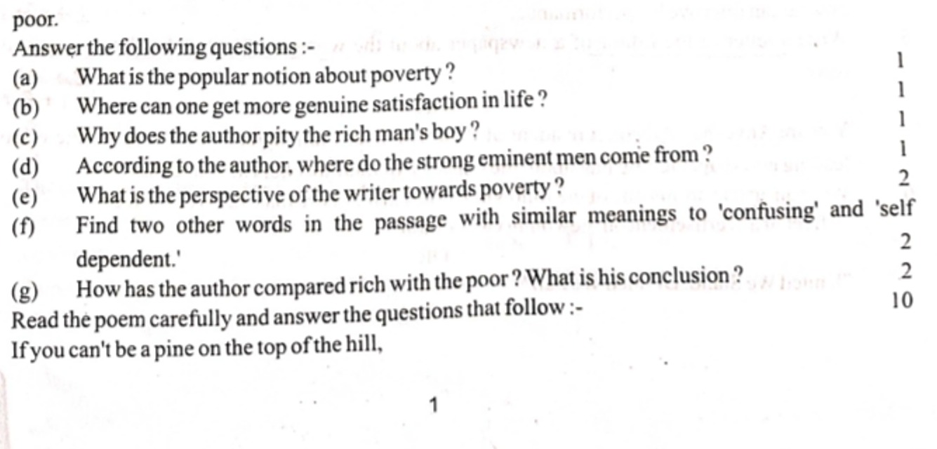 poor.
Answer the following questions :-
(a) What is the popular notion