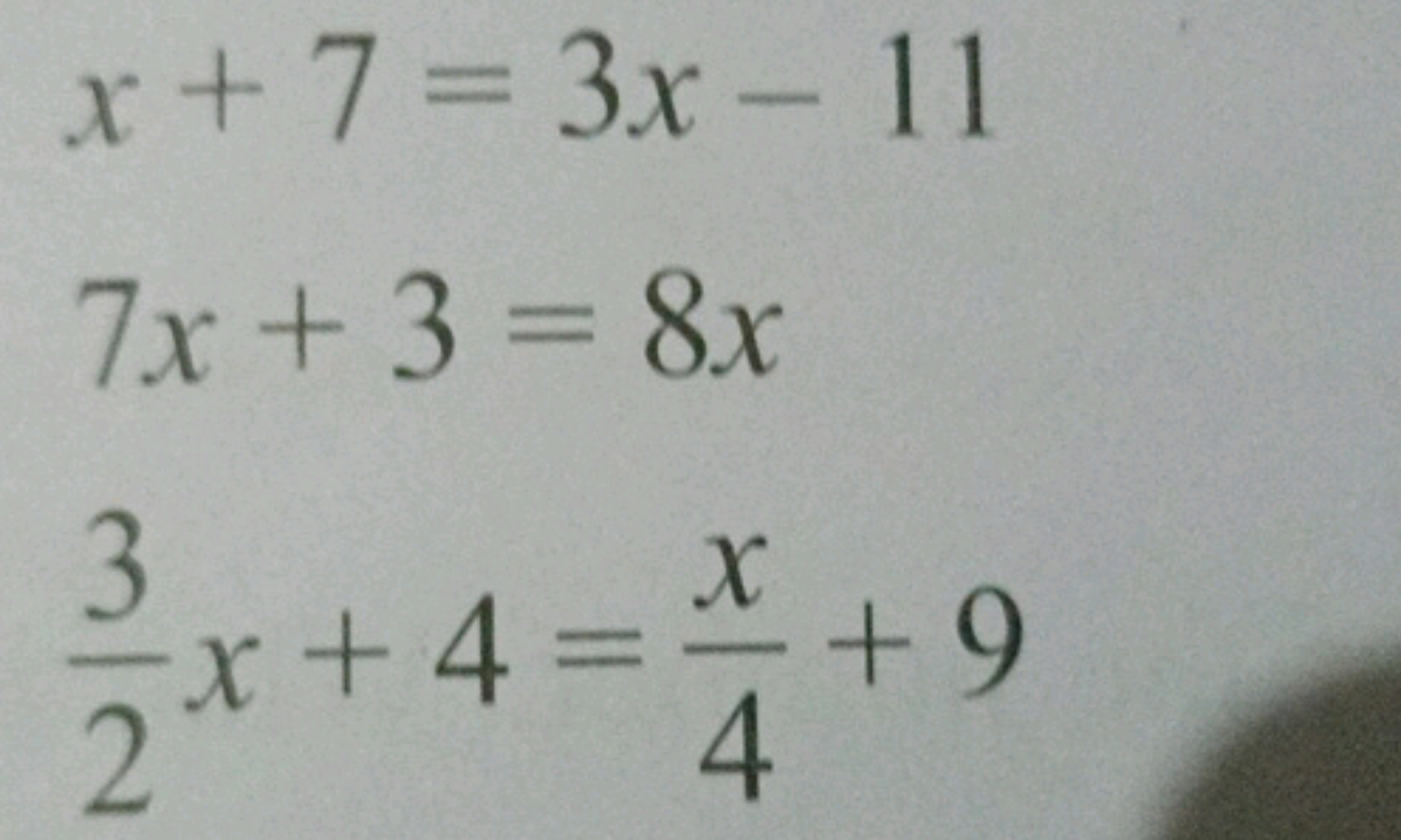 x+7=3x−117x+3=8x23​x+4=4x​+9​