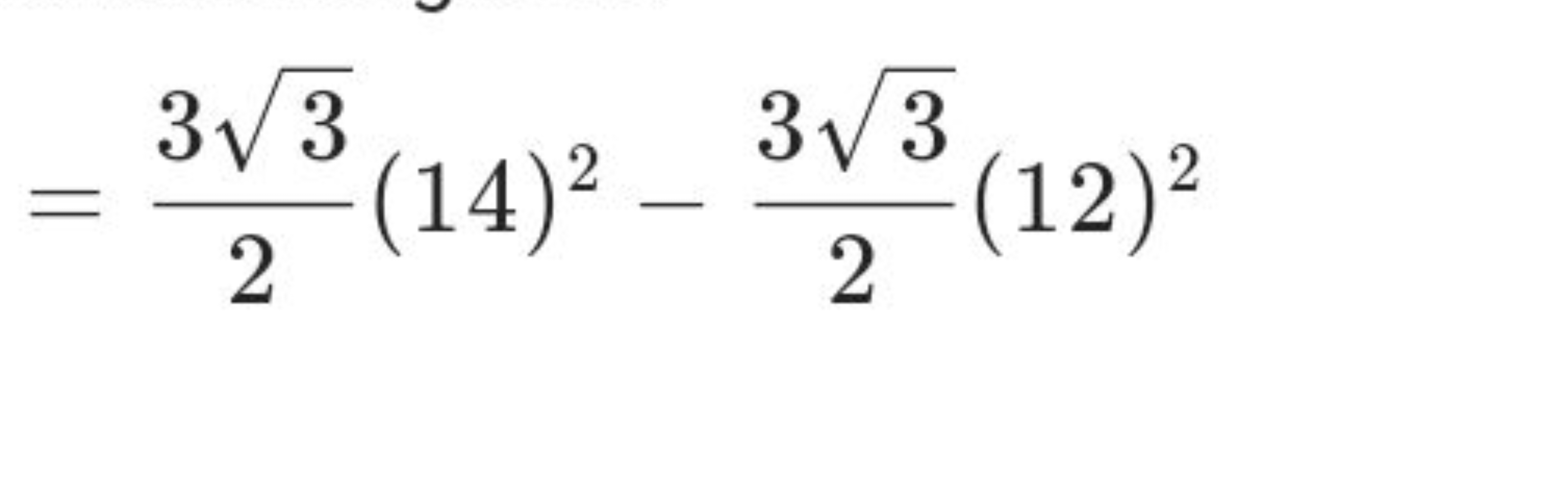 =233​​(14)2−233​​(12)2