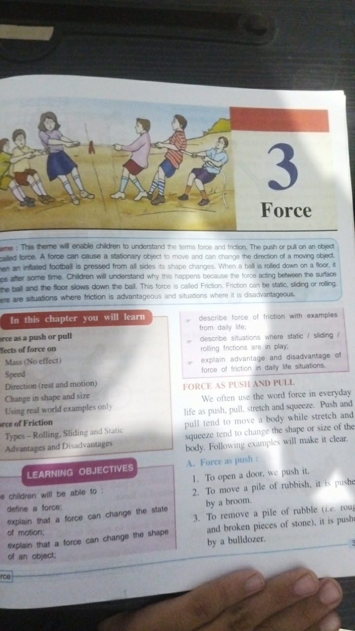 eme: This theme will enable children to understand the terms force and