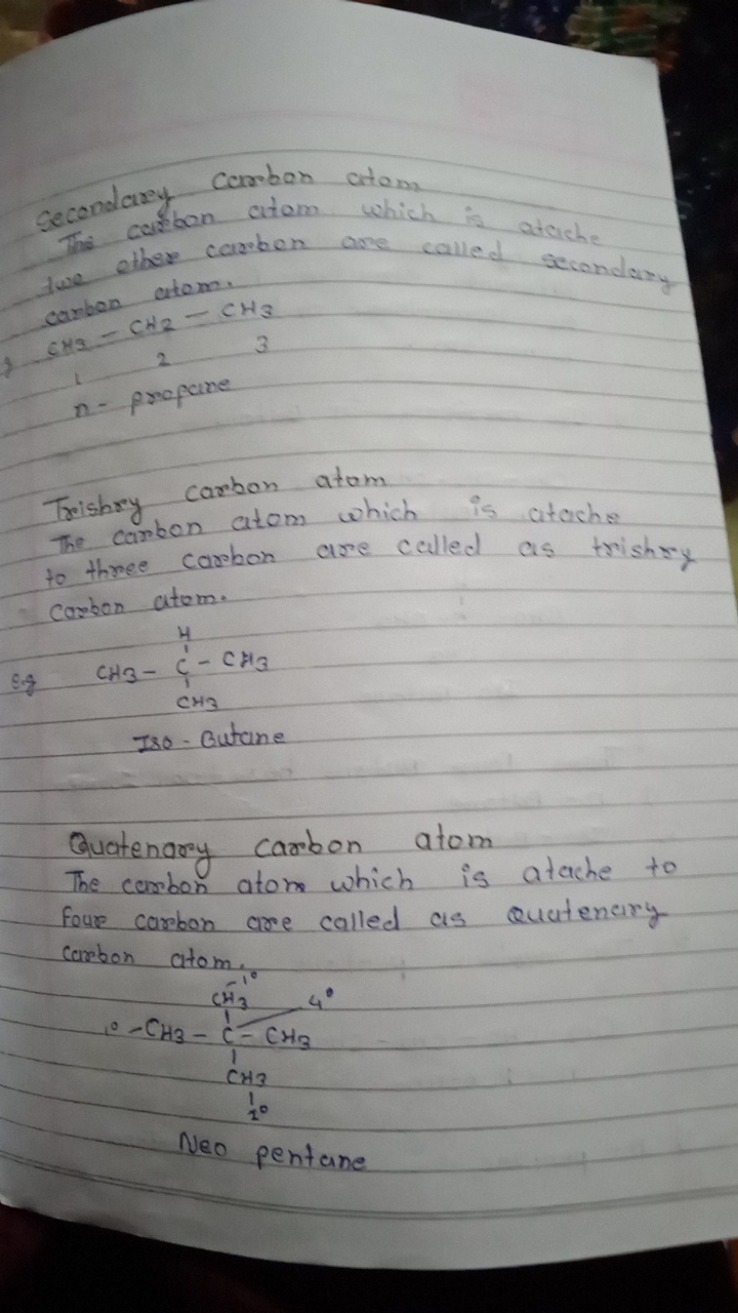 secondary carrion atom
The curs on atom which is ataiche We ether carb