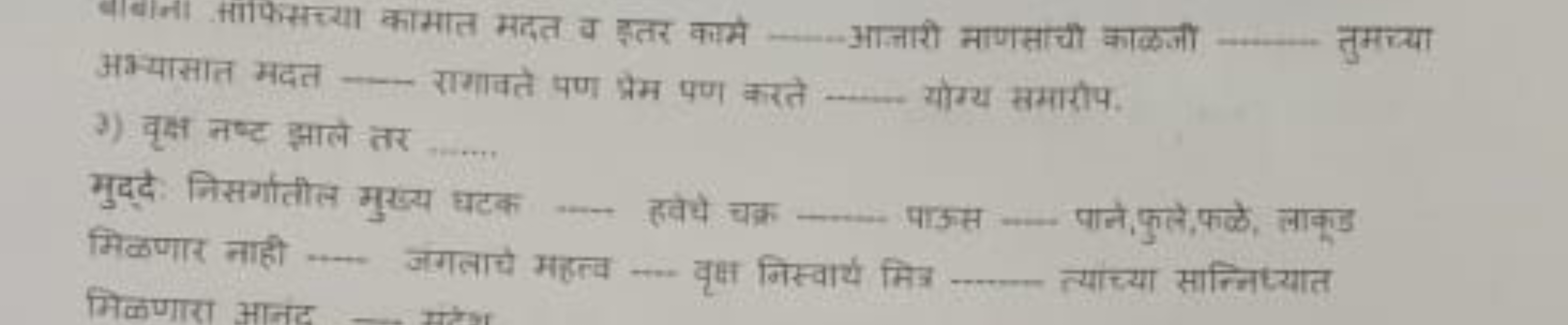 बाबना साफिसच्या कामात मदत व हत्तर कामे  आत्तारी नाणसचची काळजी  अंभ्यास