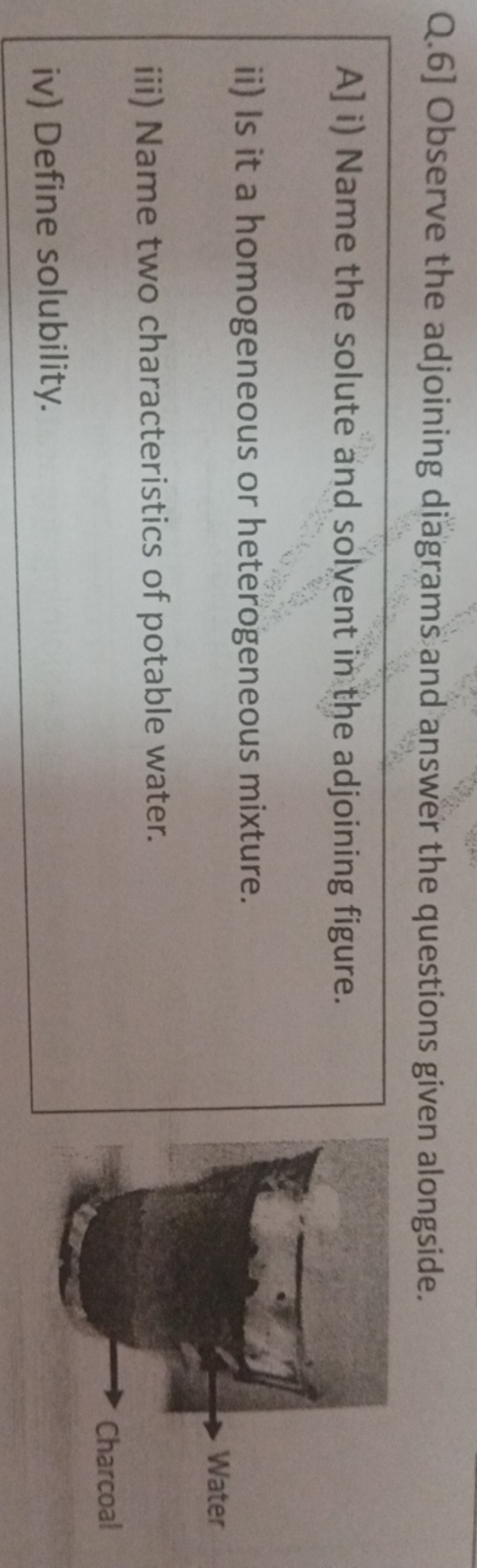 Q.6] Observe the adjoining diagrams and answer the questions given alo