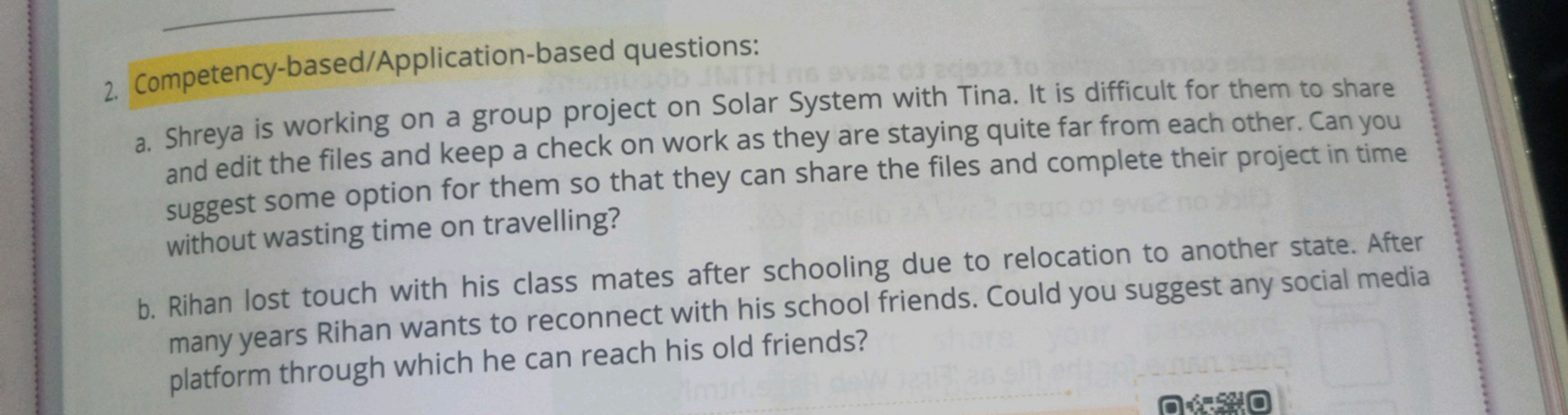 2. Competency-based/Application-based questions:
a. Shreya is working 