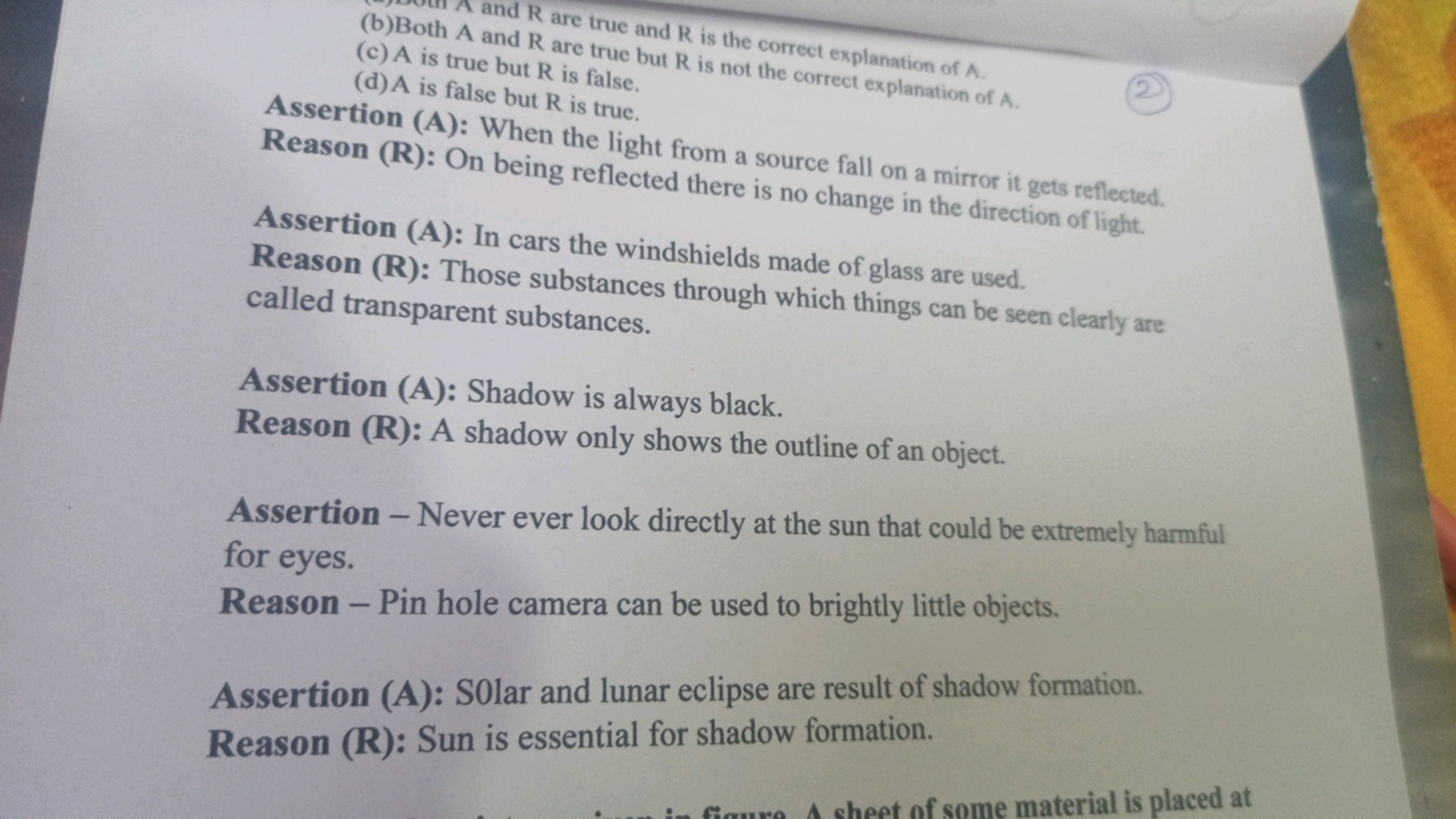 A and R are true and R is the correct explanation of A.
(b)Both A and 