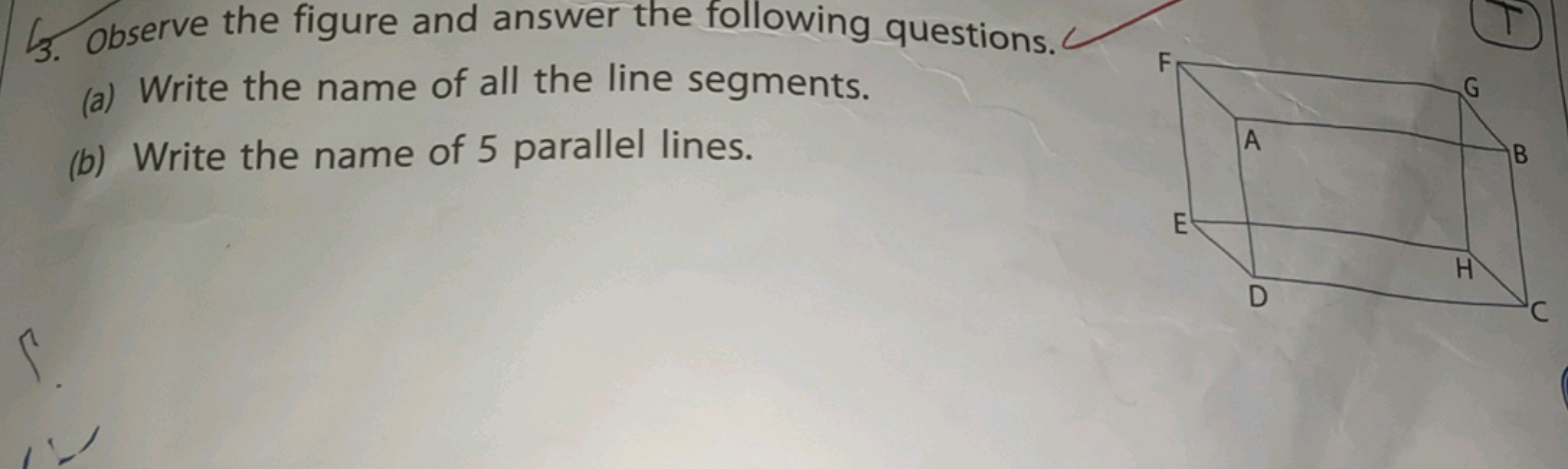 3. Observe the figure and answer the following questions.
(a) Write th