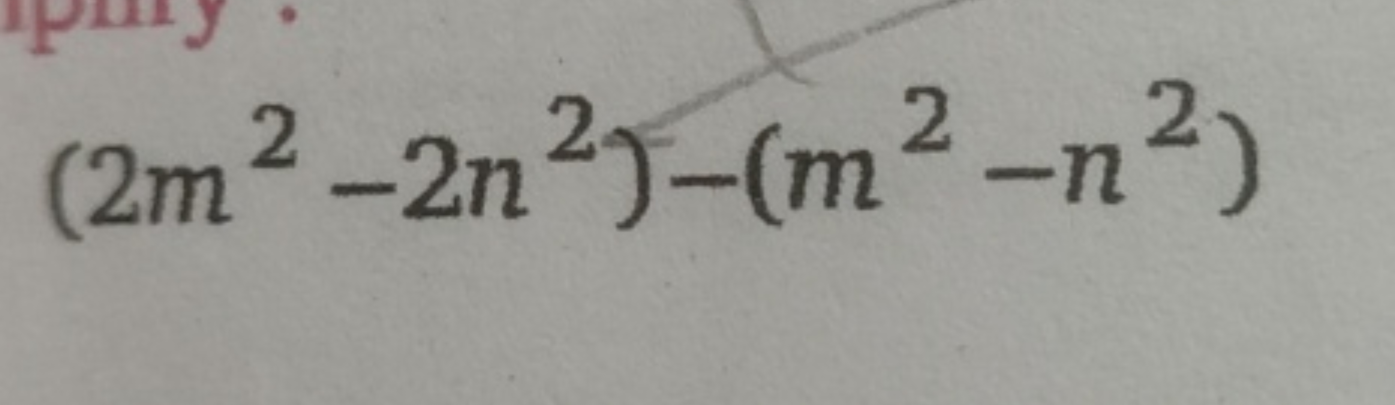 (2m2−2n2)−(m2−n2)