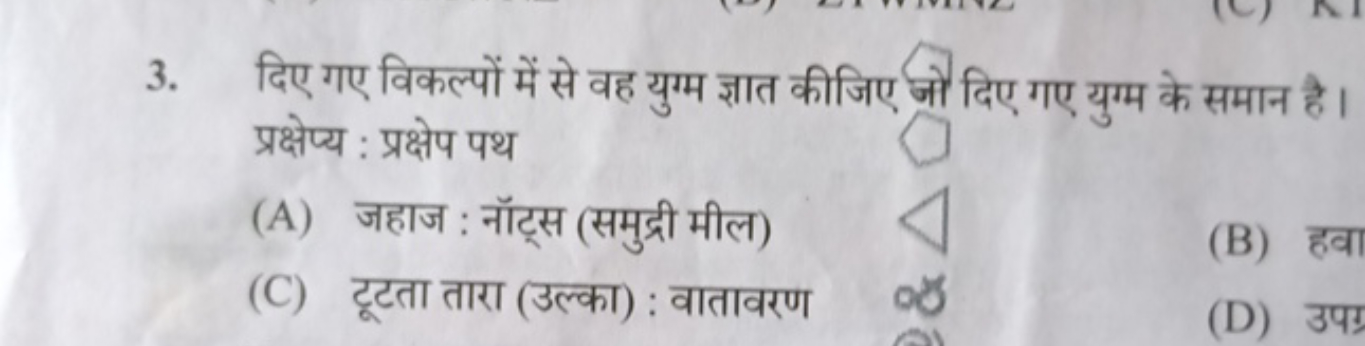 3. दिए गए विकल्पों में से वह युग्म ज्ञात कीजिए जो दिए गए युग्म के समान