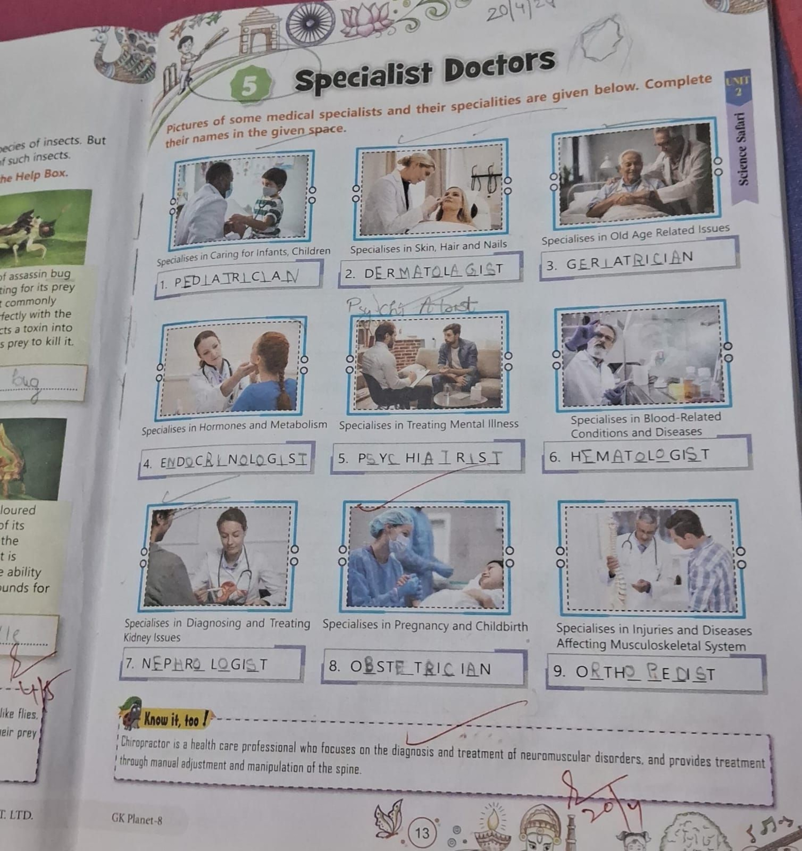 Specialist Doctor's
pictures of some medical specialists and their spe