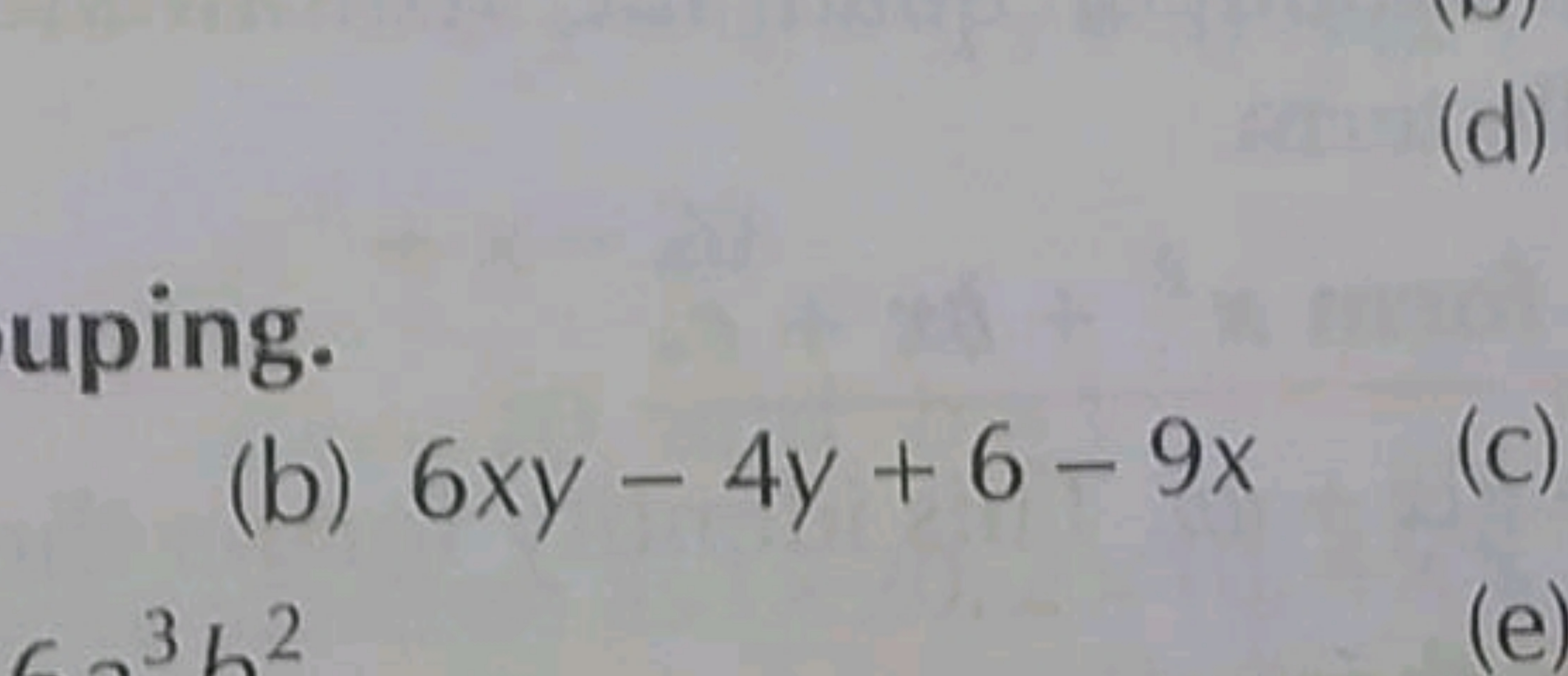 (b) 6xy−4y+6−9x