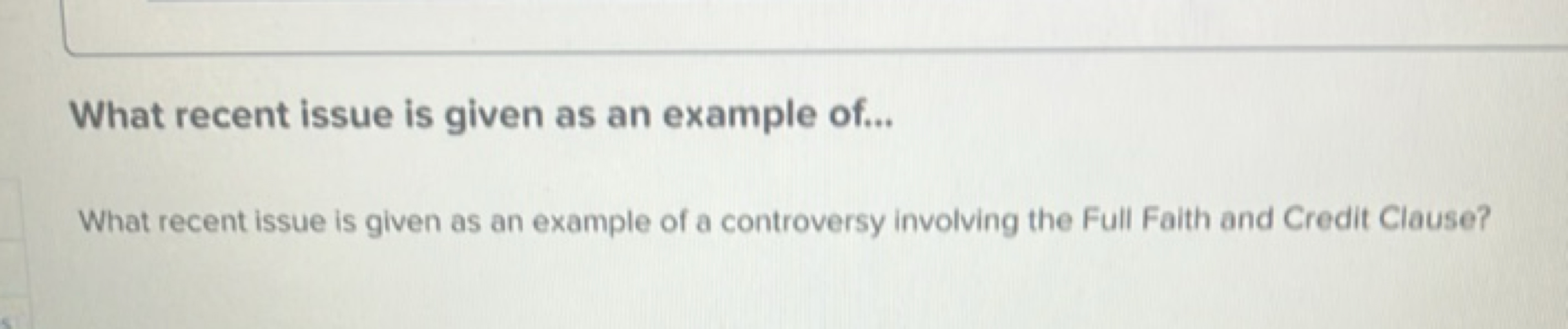 What recent issue is given as an example of...

What recent issue is g