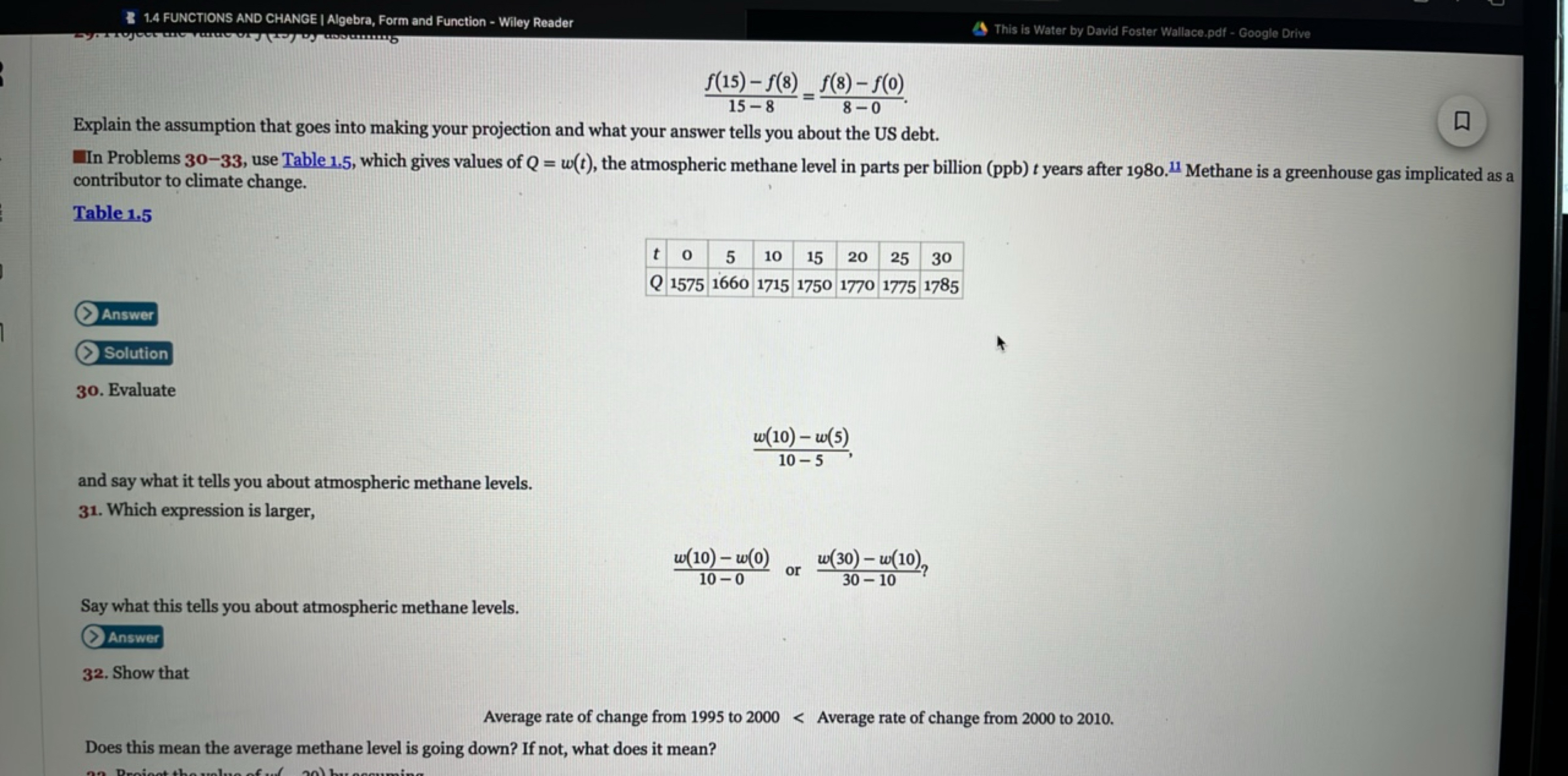 1.4 FUNCTIONS AND CHANGE | Algebra, Form and Function - Wiley Reader
T