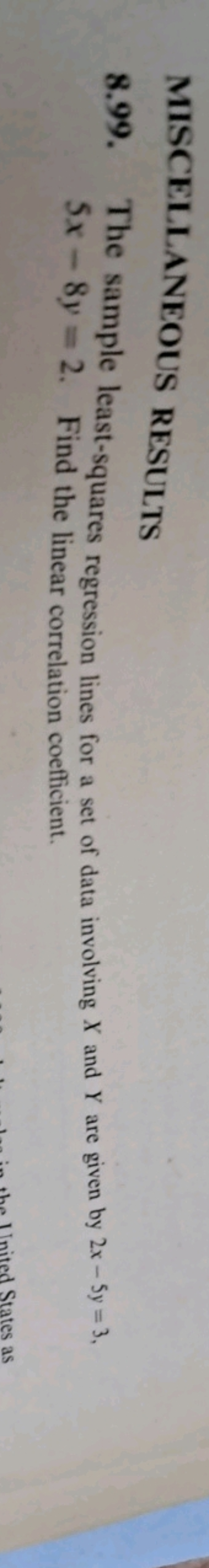 MISCELLANEOUS RESULTS
8.99. The sample least-squares regression lines 