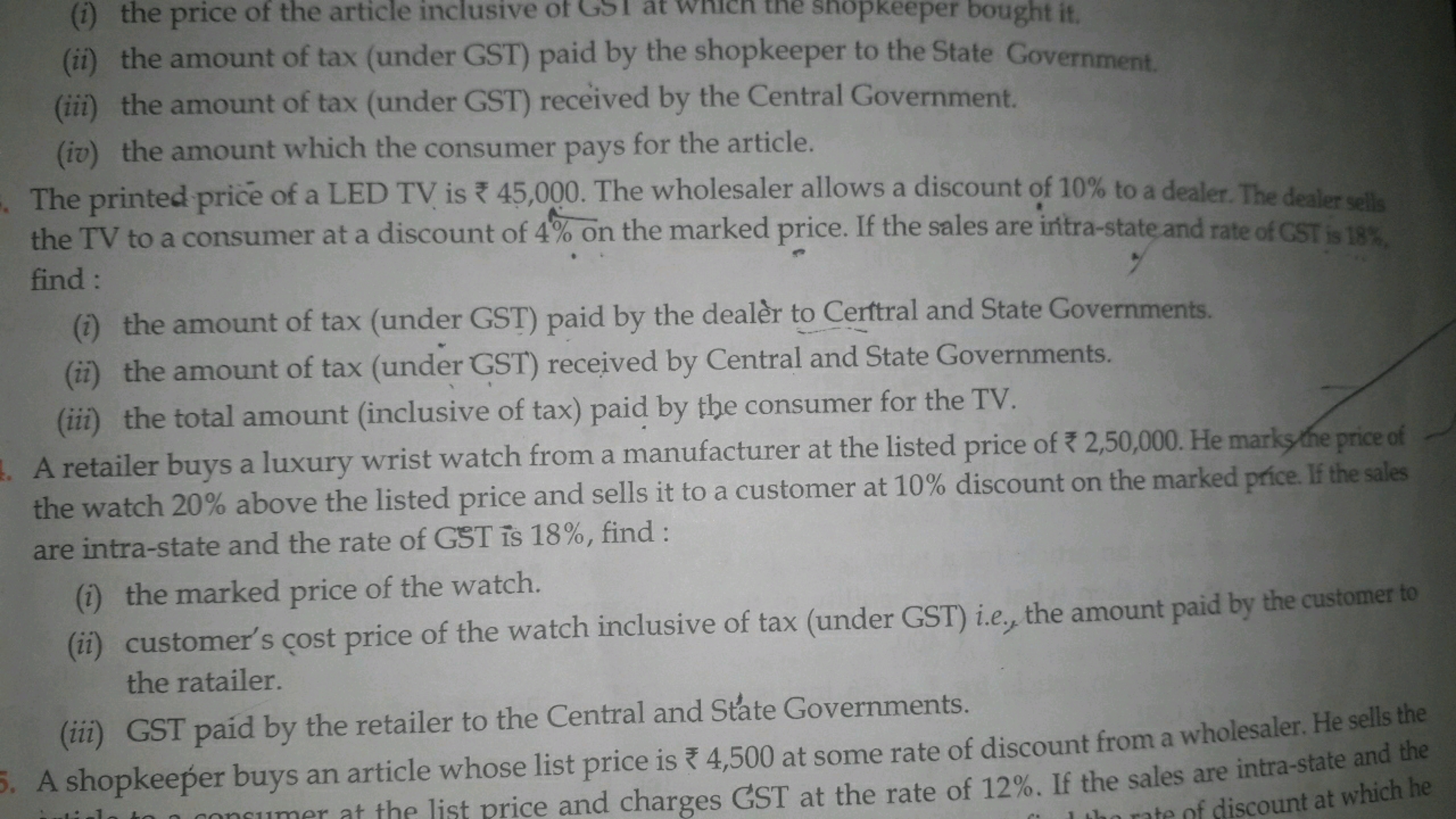 (ii) the amount of tax (under GST) paid by the shopkeeper to the State