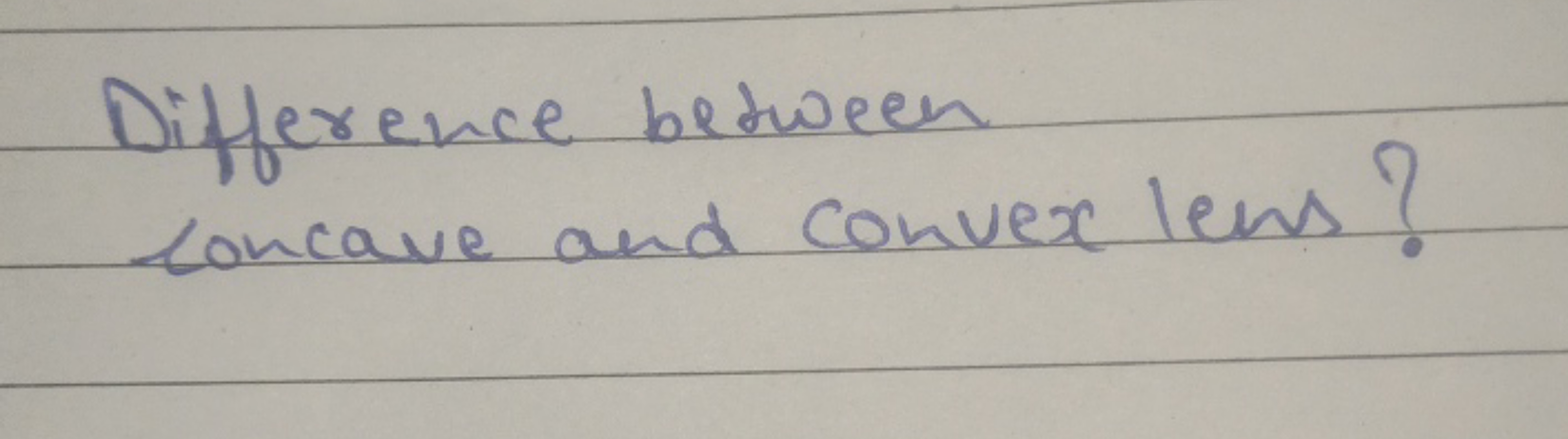 Difference between concave and convex lens?