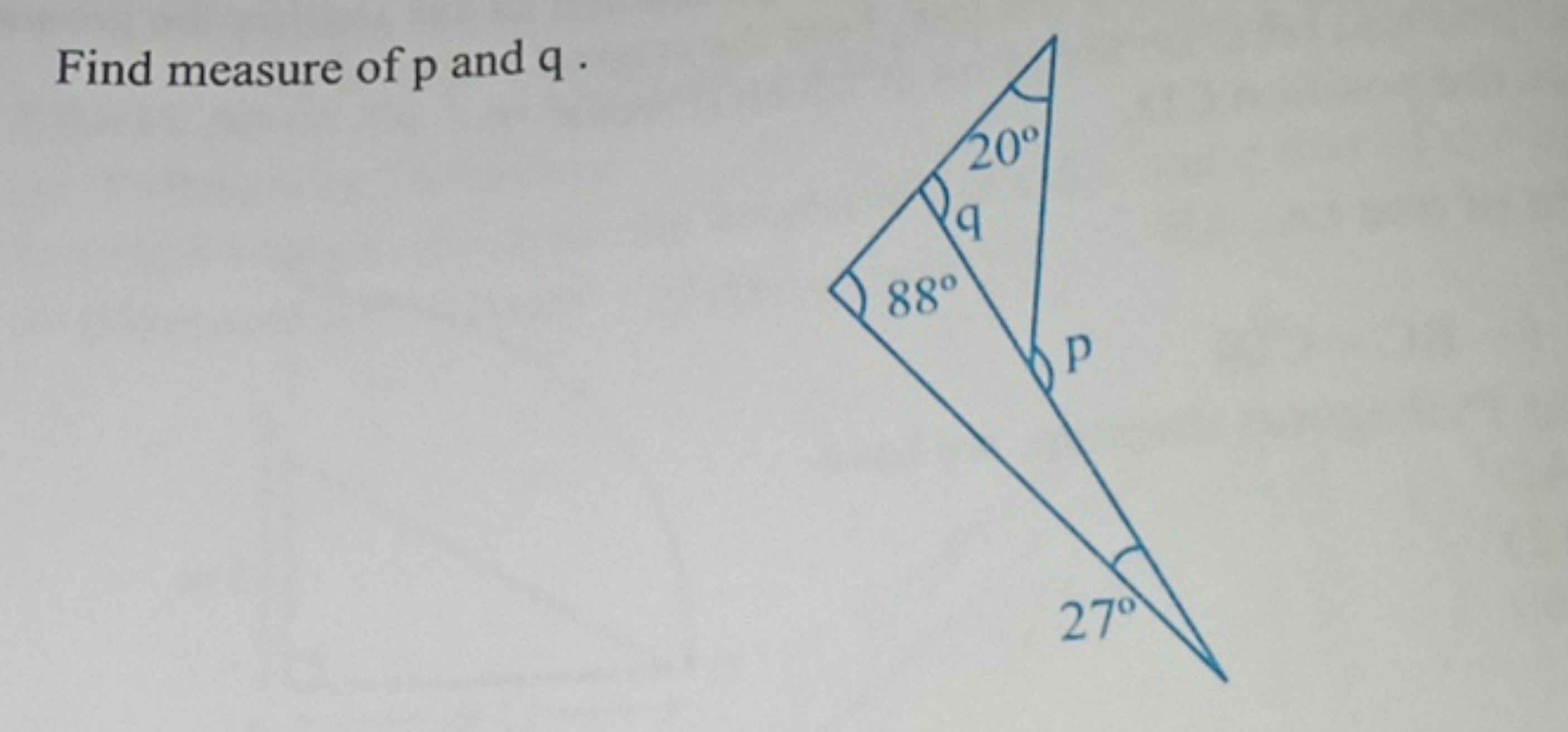 Find measure of p and q.