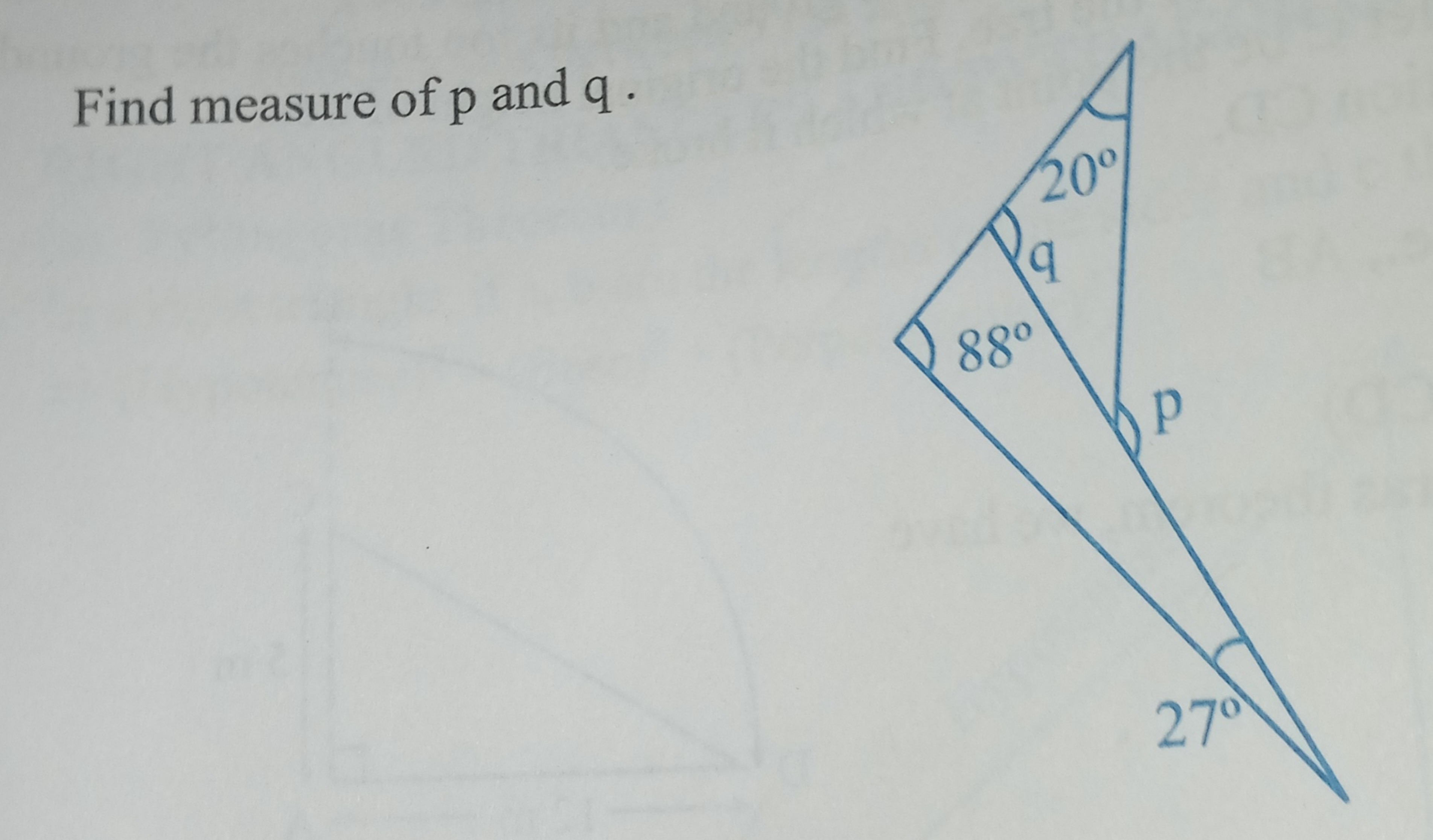 Find measure of p and q.