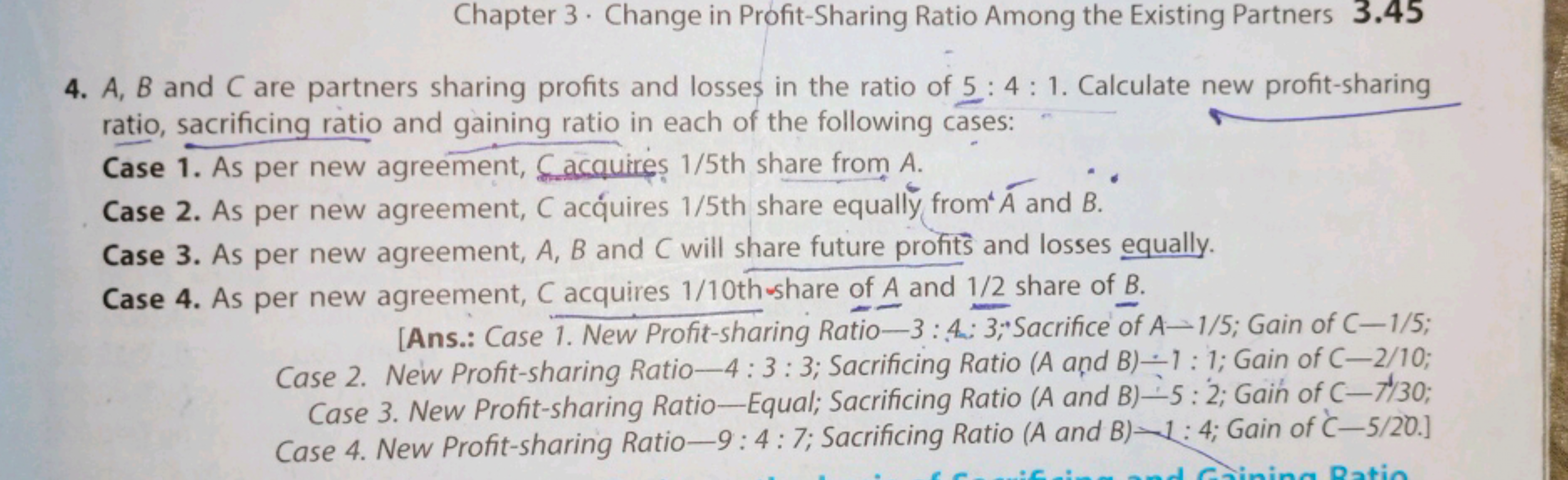 Chapter 3 . Change in Profit-Sharing Ratio Among the Existing Partners