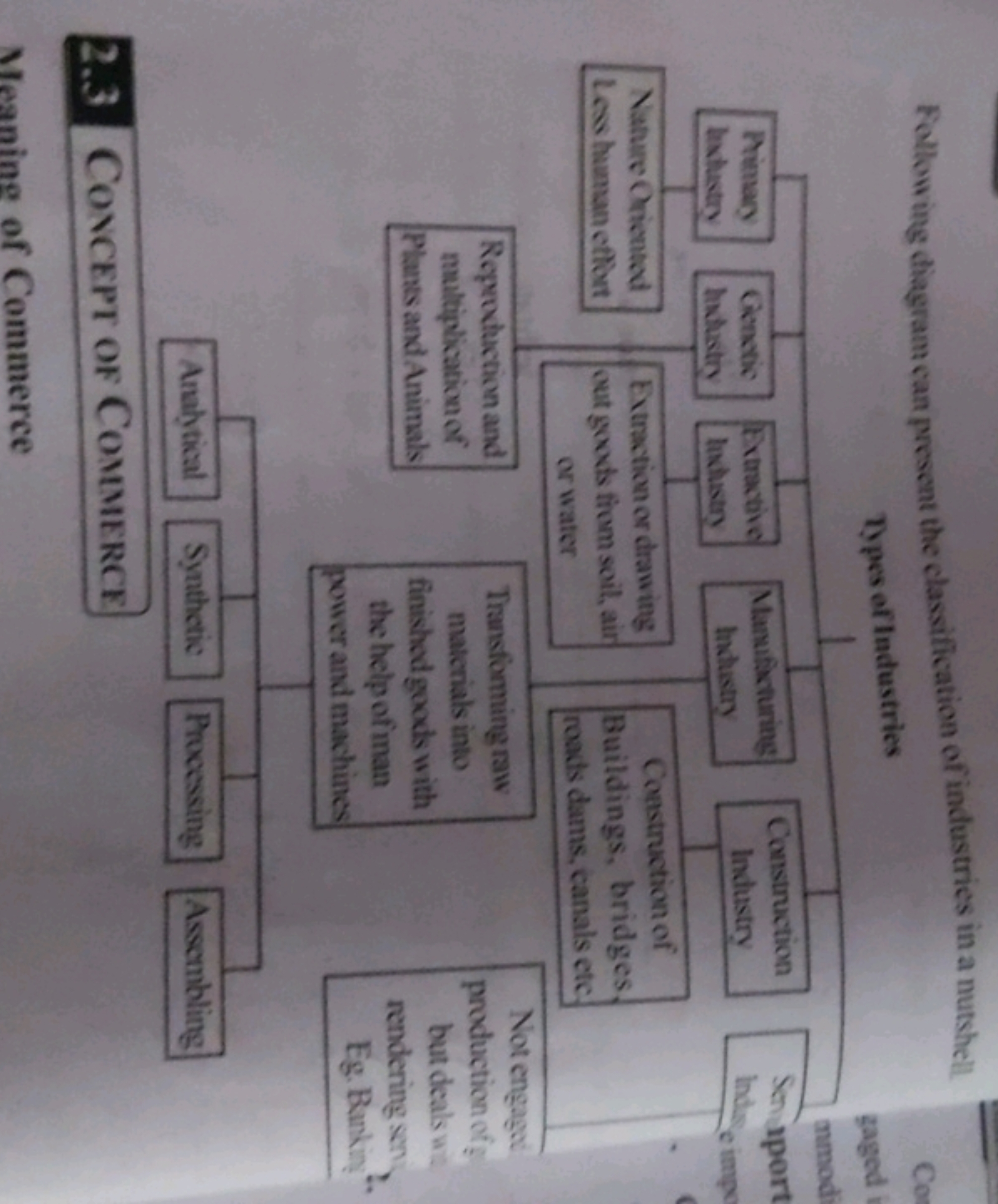 Following diagram can present the classiffcation of industries in a nu