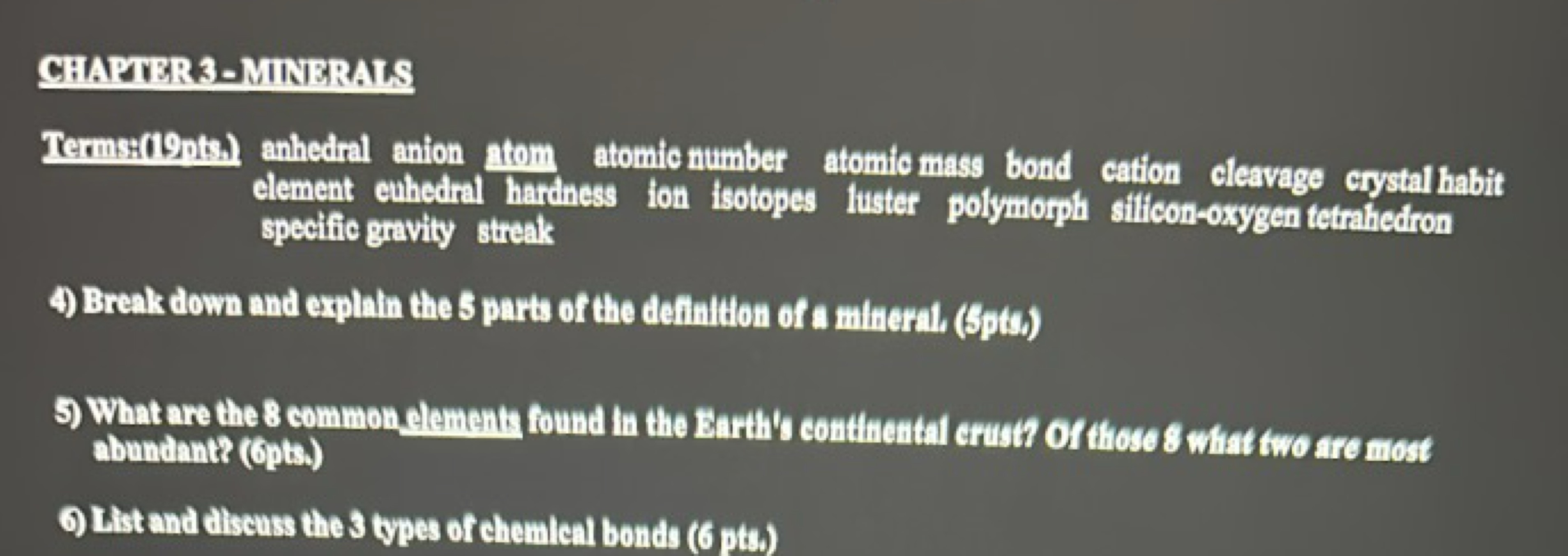 CHAPTYRzz MINTBRATS
Terms(iOnts) anhedral anion atom atomic number ato