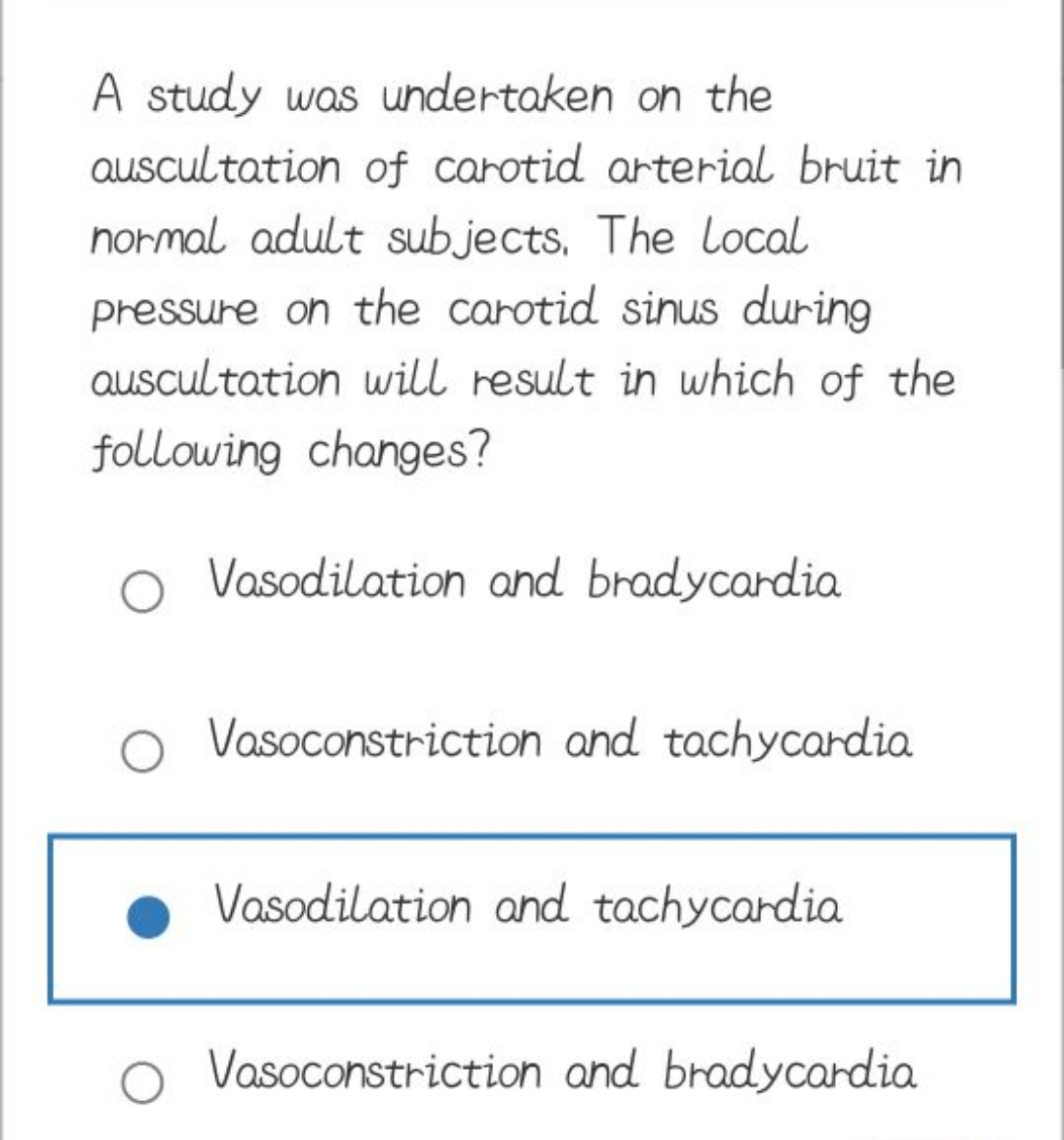 A study was undertaken on the auscultation of carotid arterial bruit i