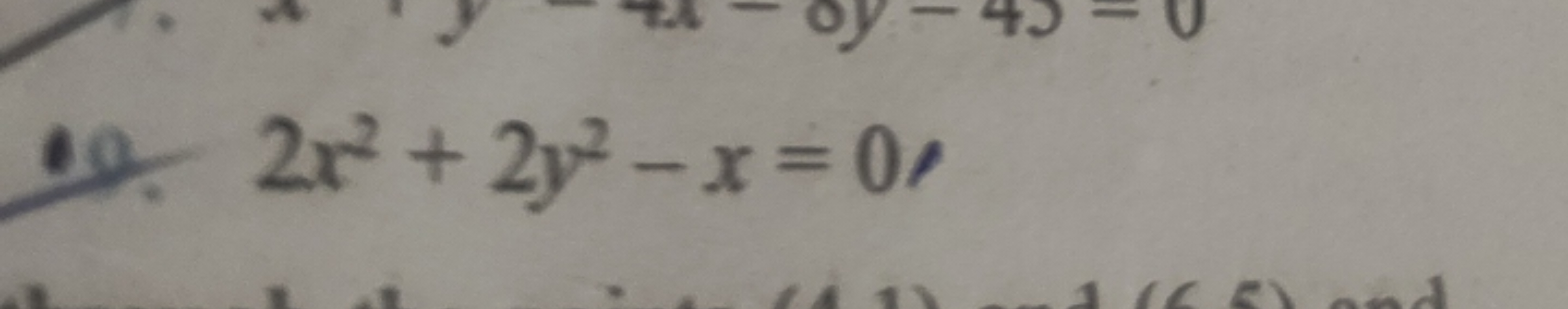 6. 2x2+2y2−x=0 ～