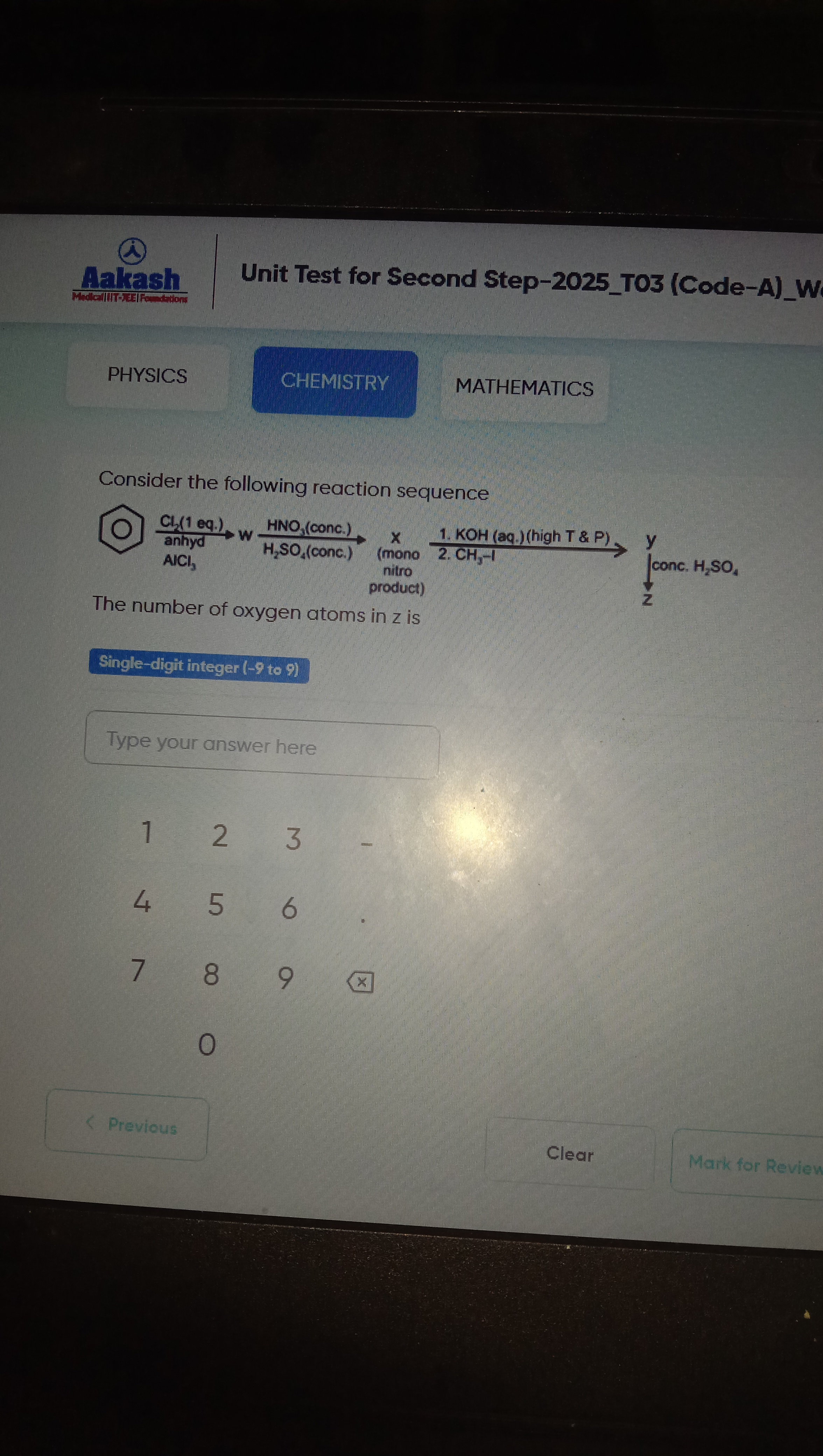 
Unit Test for Second Step-2025_T03 (Code-A)_W
PHYSICS
CHEMISTRY
MATHE