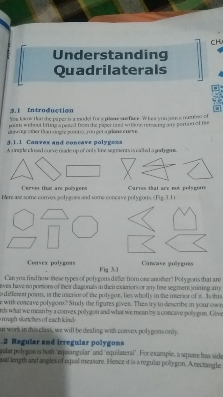 Understanding Quadrilaterals
3.1 Introduction

You know that the paper