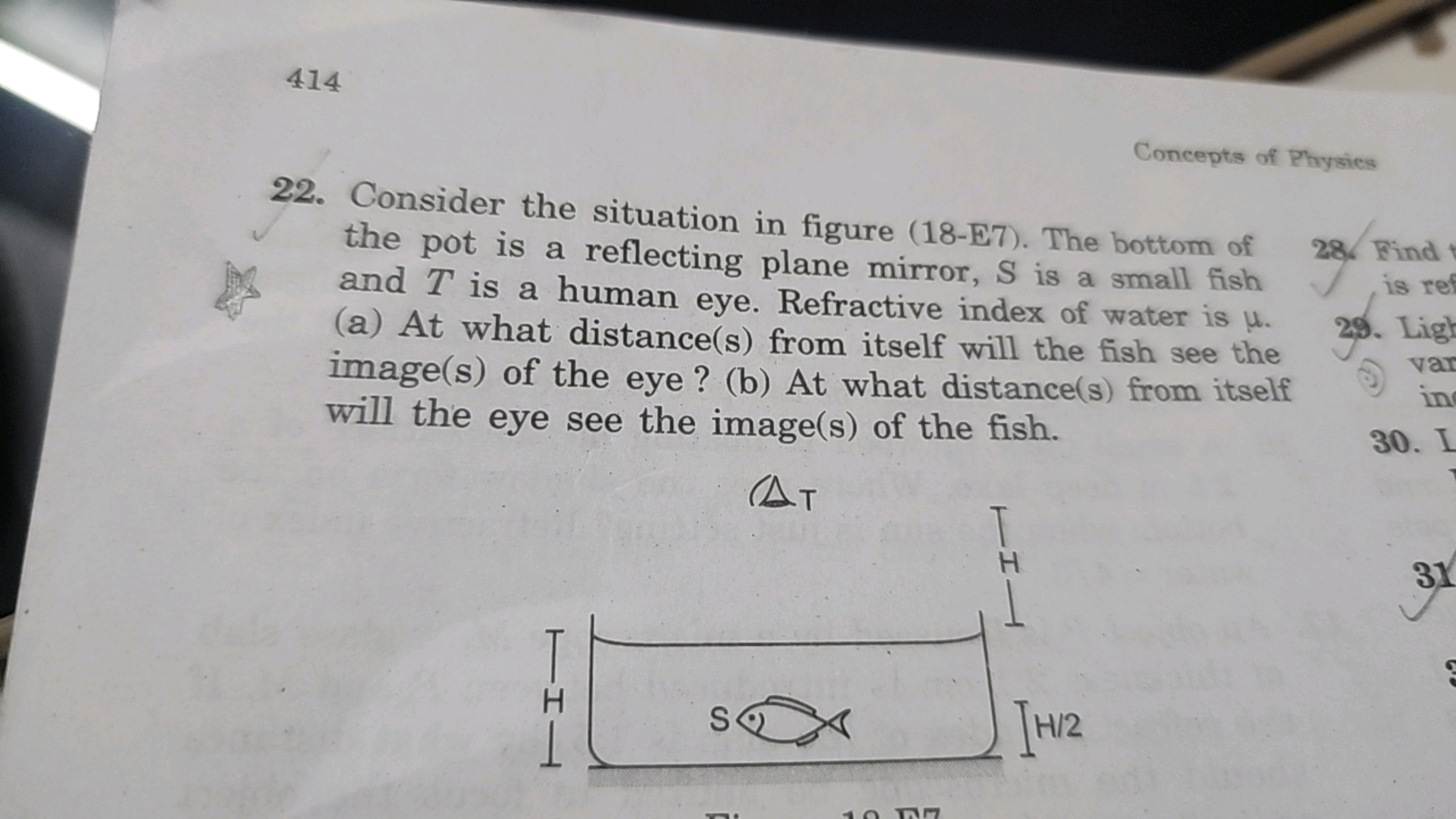 414
Concepts of Physics
t
is ref
29. Ligh
22. Consider the situation i